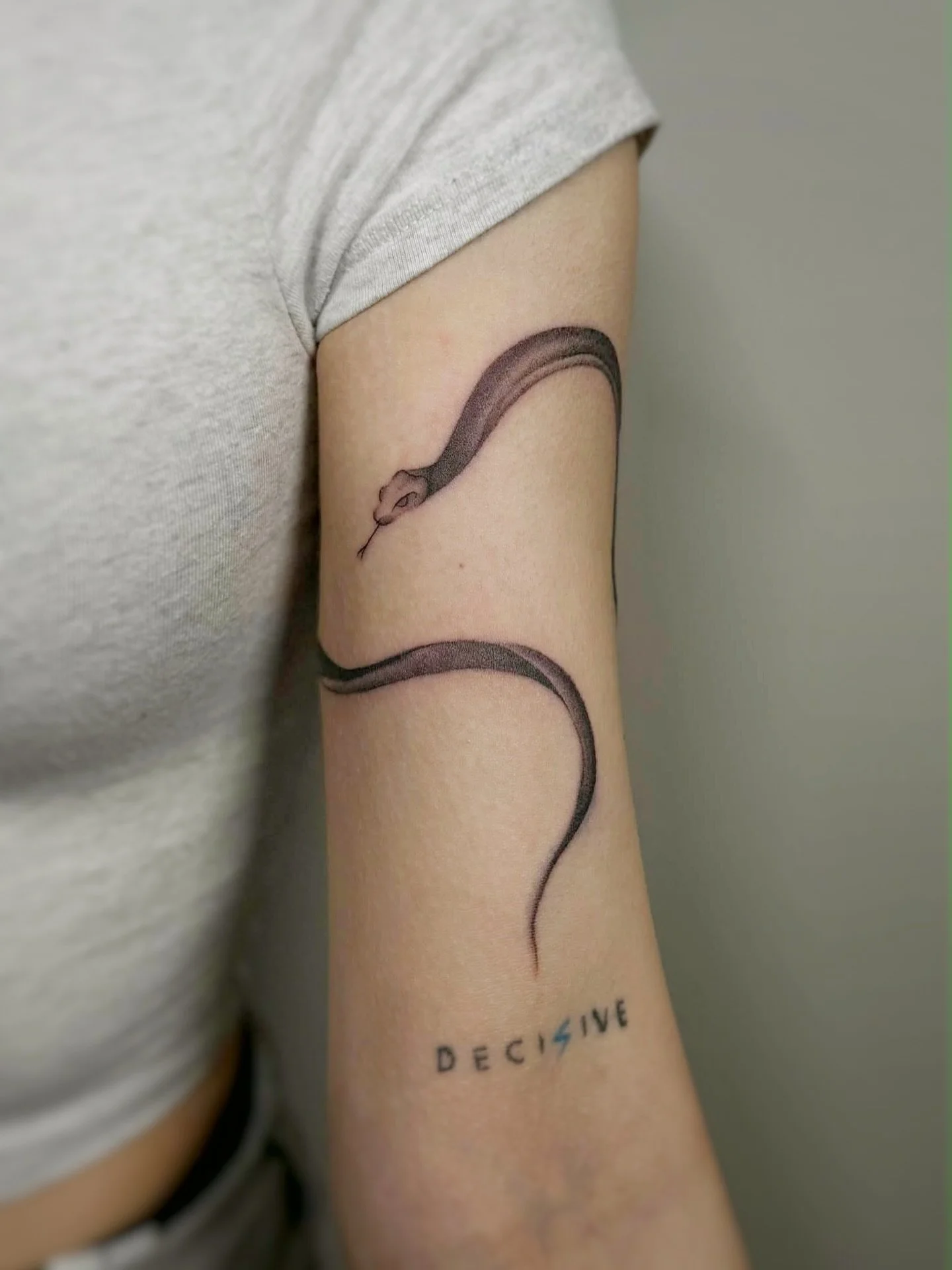 Minimal snake &bull; Fineline flow 🐍
Designed to move naturally with your arm
Done by @khaiitattoo 
📍 79 Tattoo

#tattoo #tattooartists #dumfriestattoo #dmvtattooartist #tattooshop