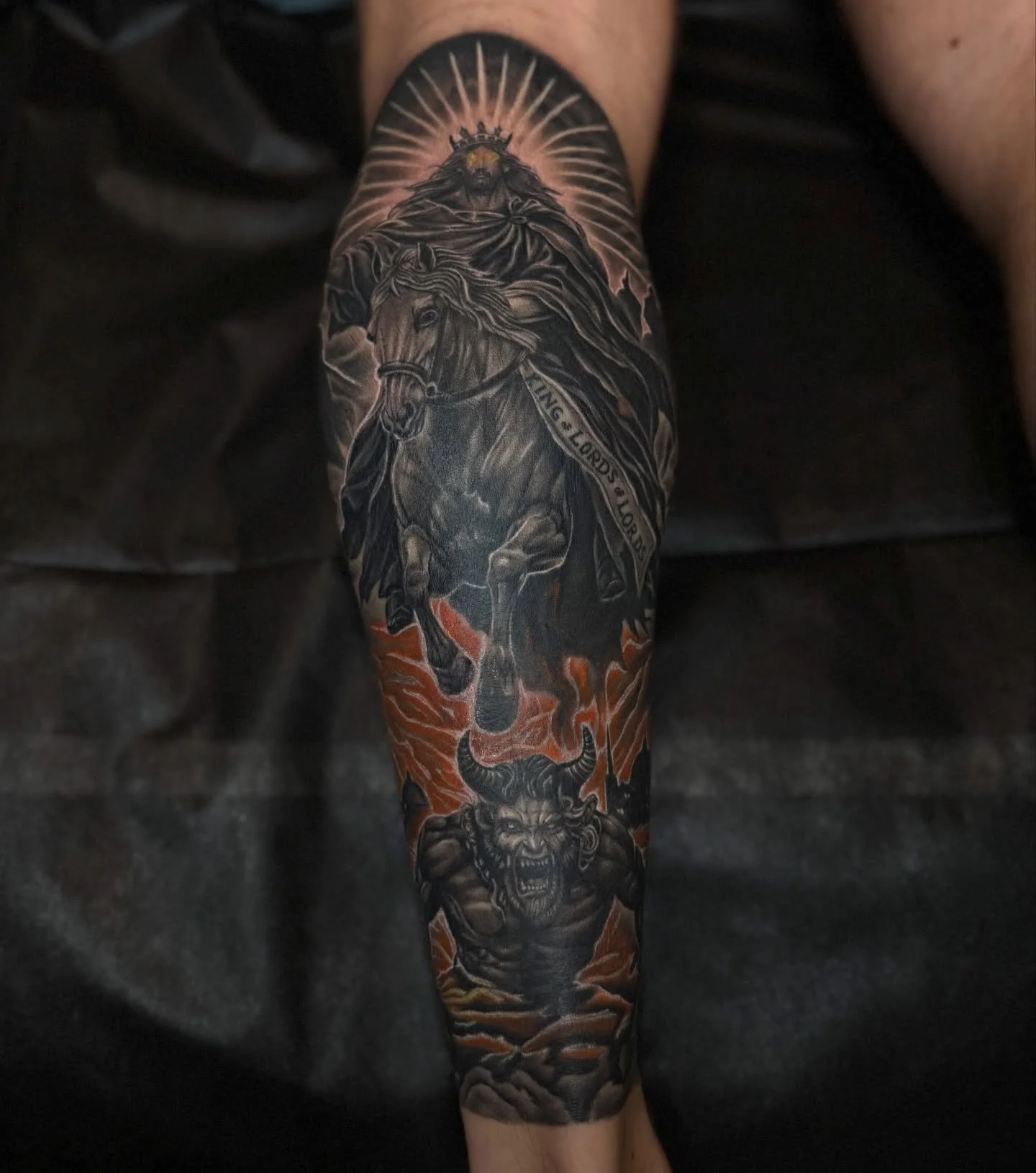 Jesus vs Santa @khaiitattoo 
Thank you for trust
Book dm/email @79tattoo__ 

#tattoo #tattoos #tattooartists 
#ink #dmvtattooartist