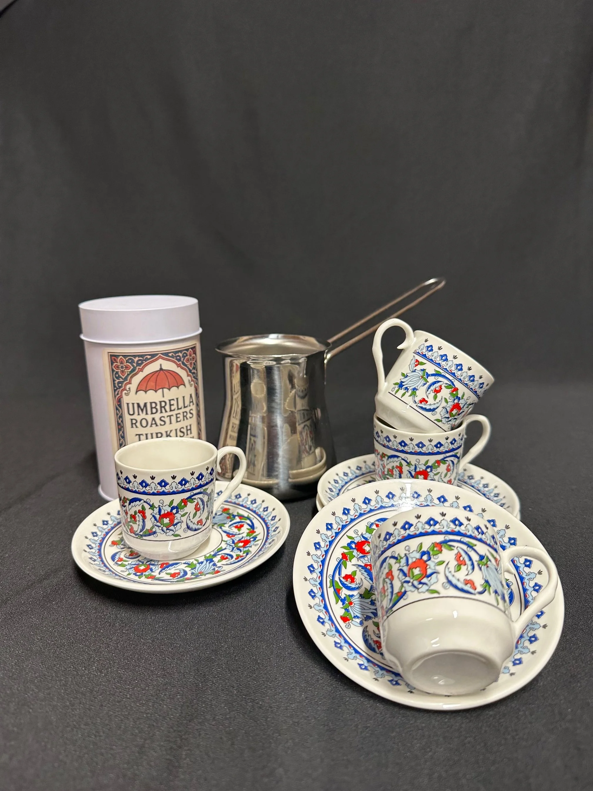 Turkish Coffee Gift Set for 4 - Stainless