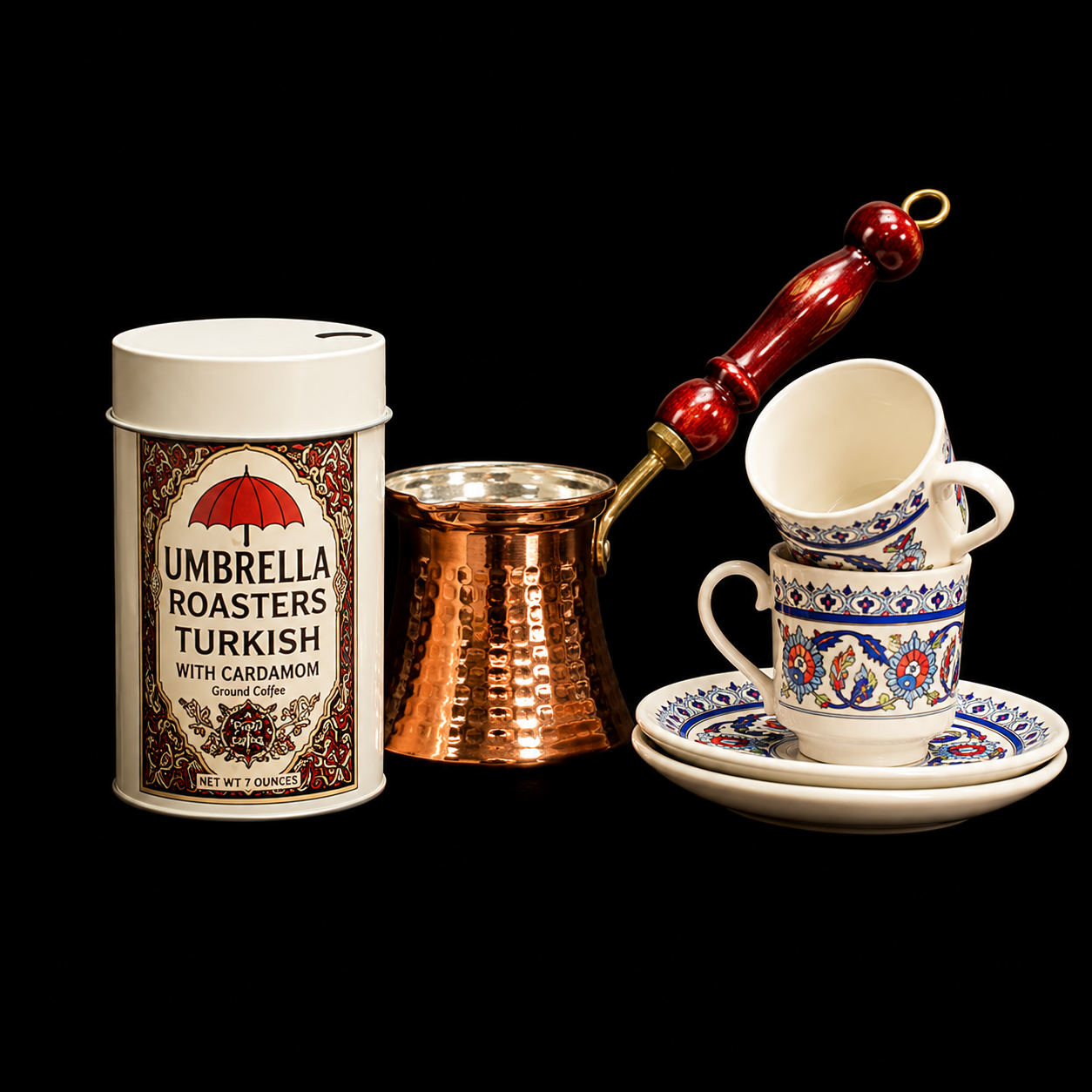 Turkish Coffee Gift Set for 2 - Black