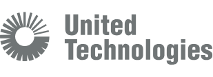 United Technologies logo in greyscale