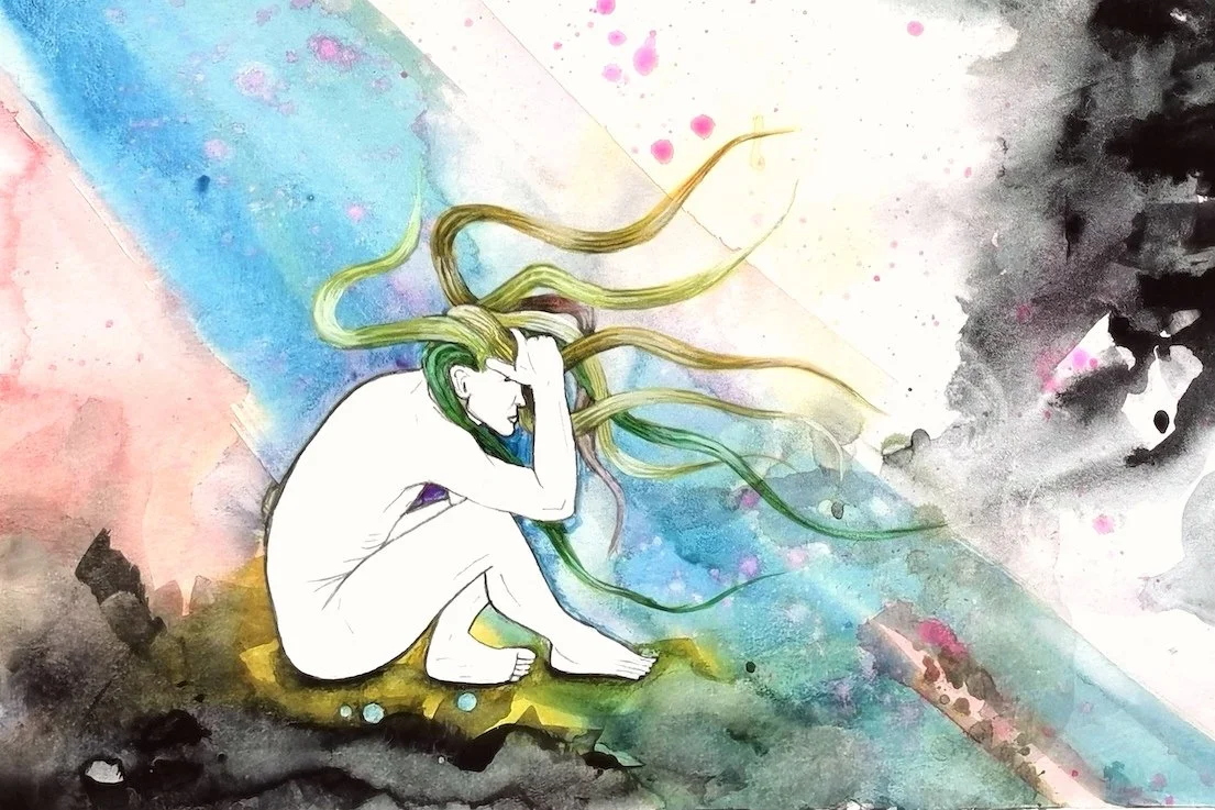 Swirling, Watercolour on Paper