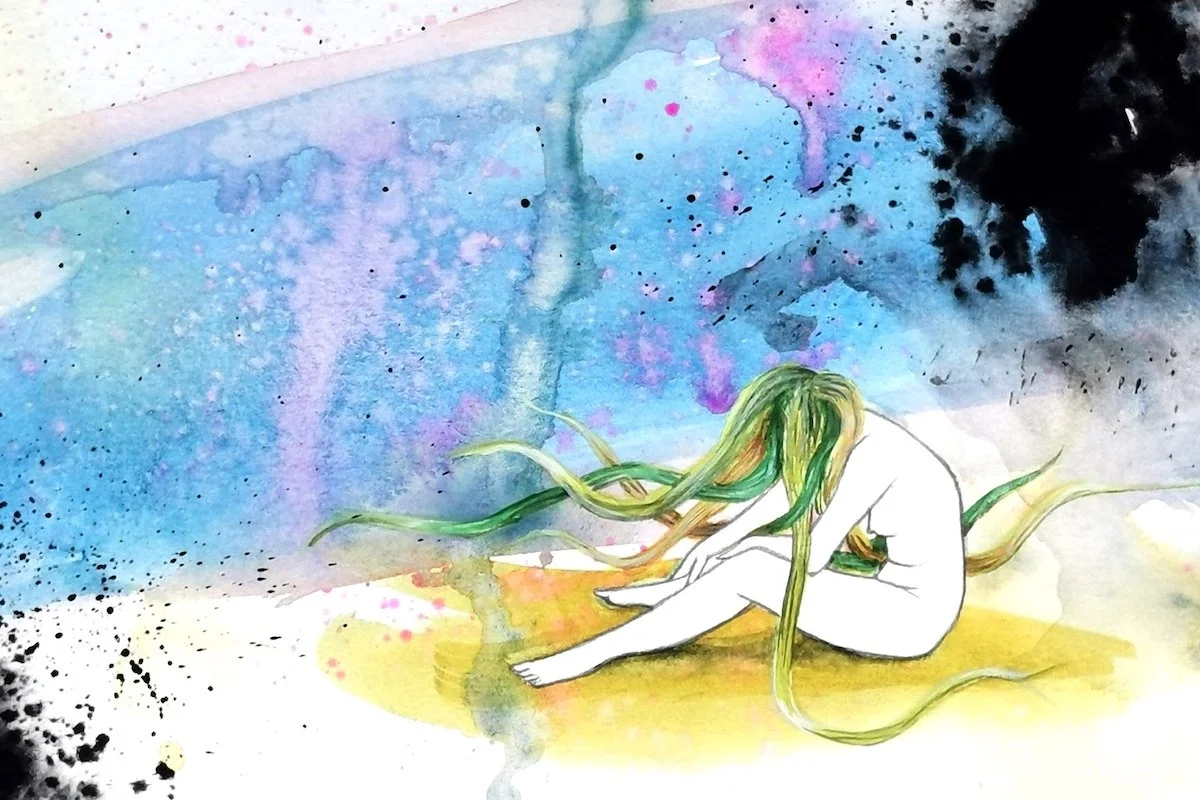 Despair, Watercolour on Paper, Sold