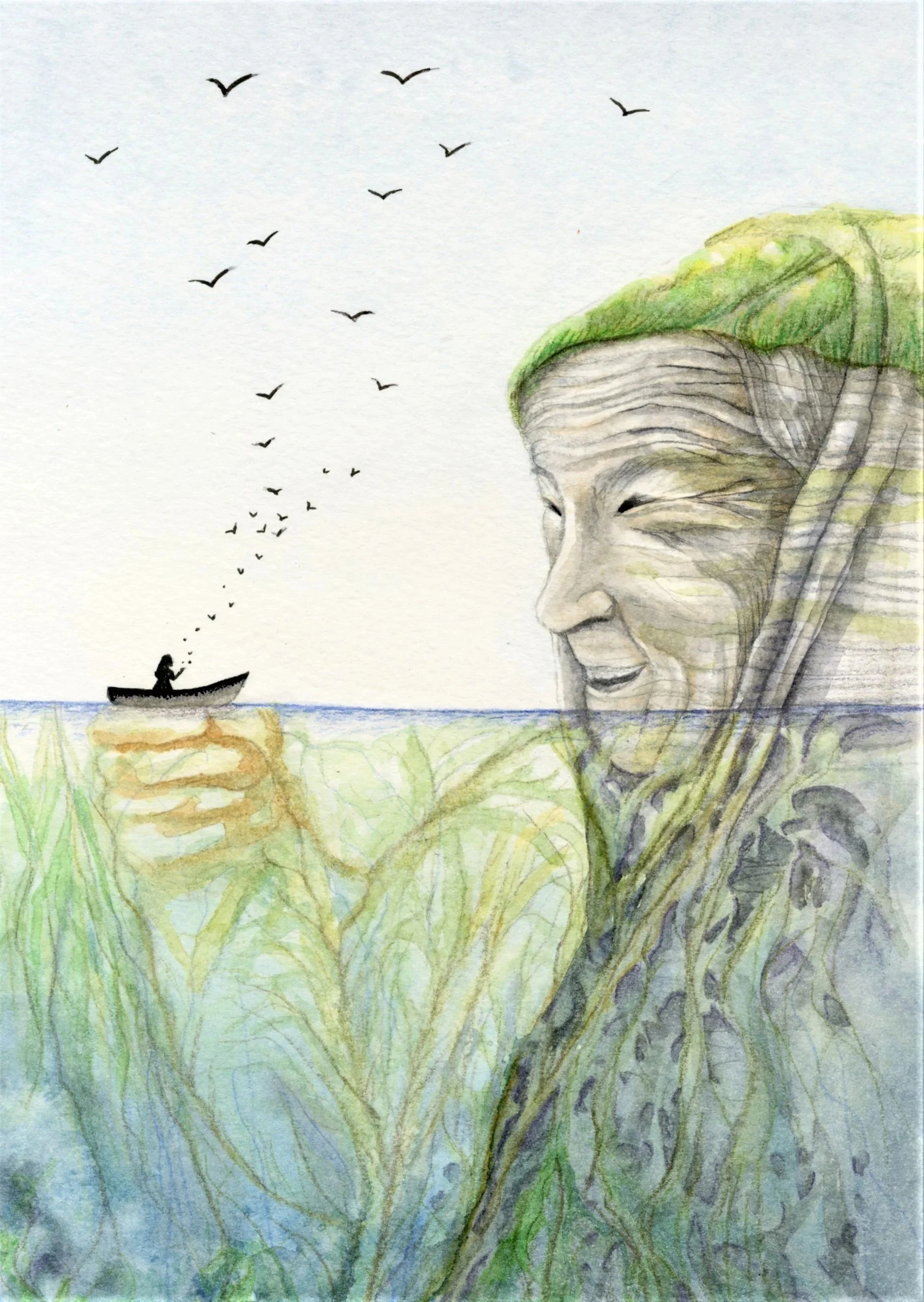 Bestower of Tales, Watercolour on Paper, Sold