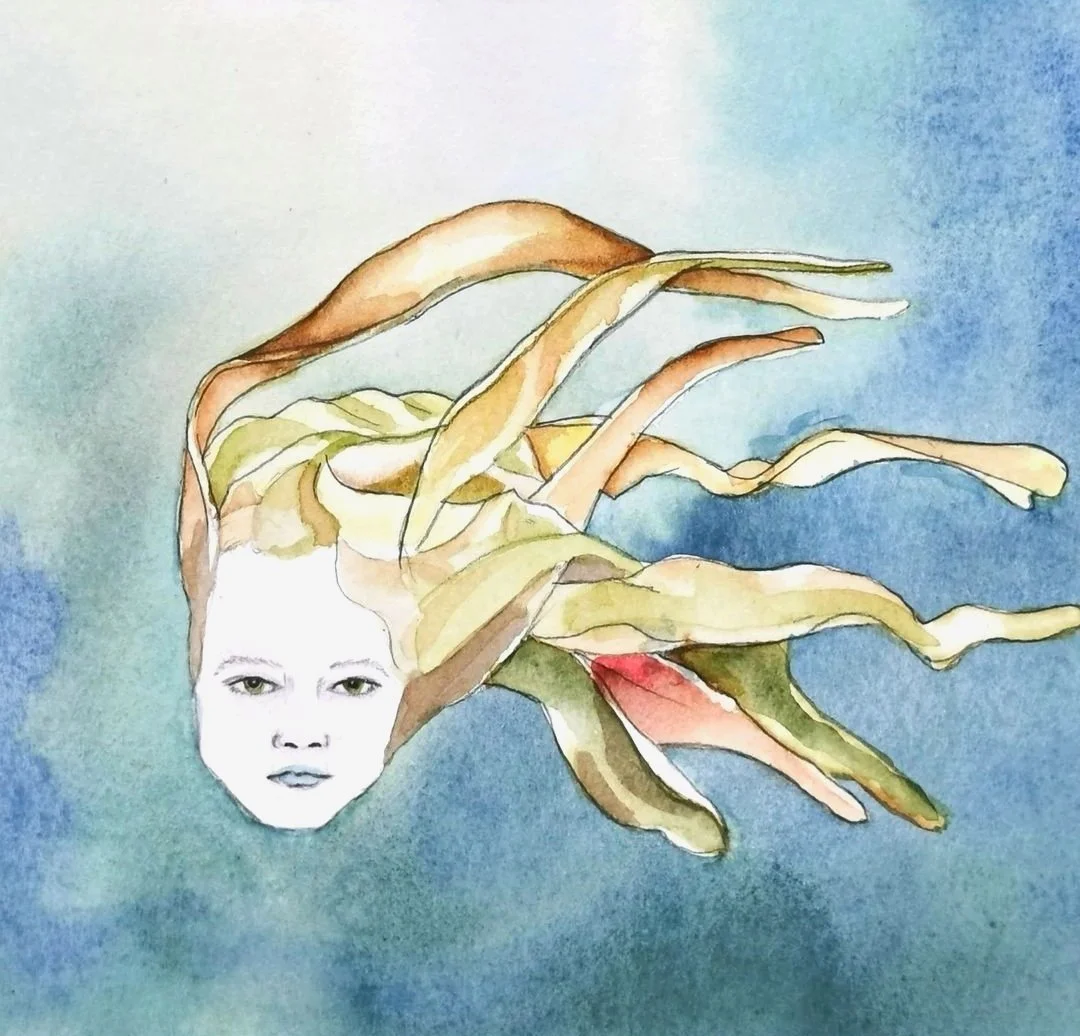Kelp Child, Watercolour on Paper, Sold