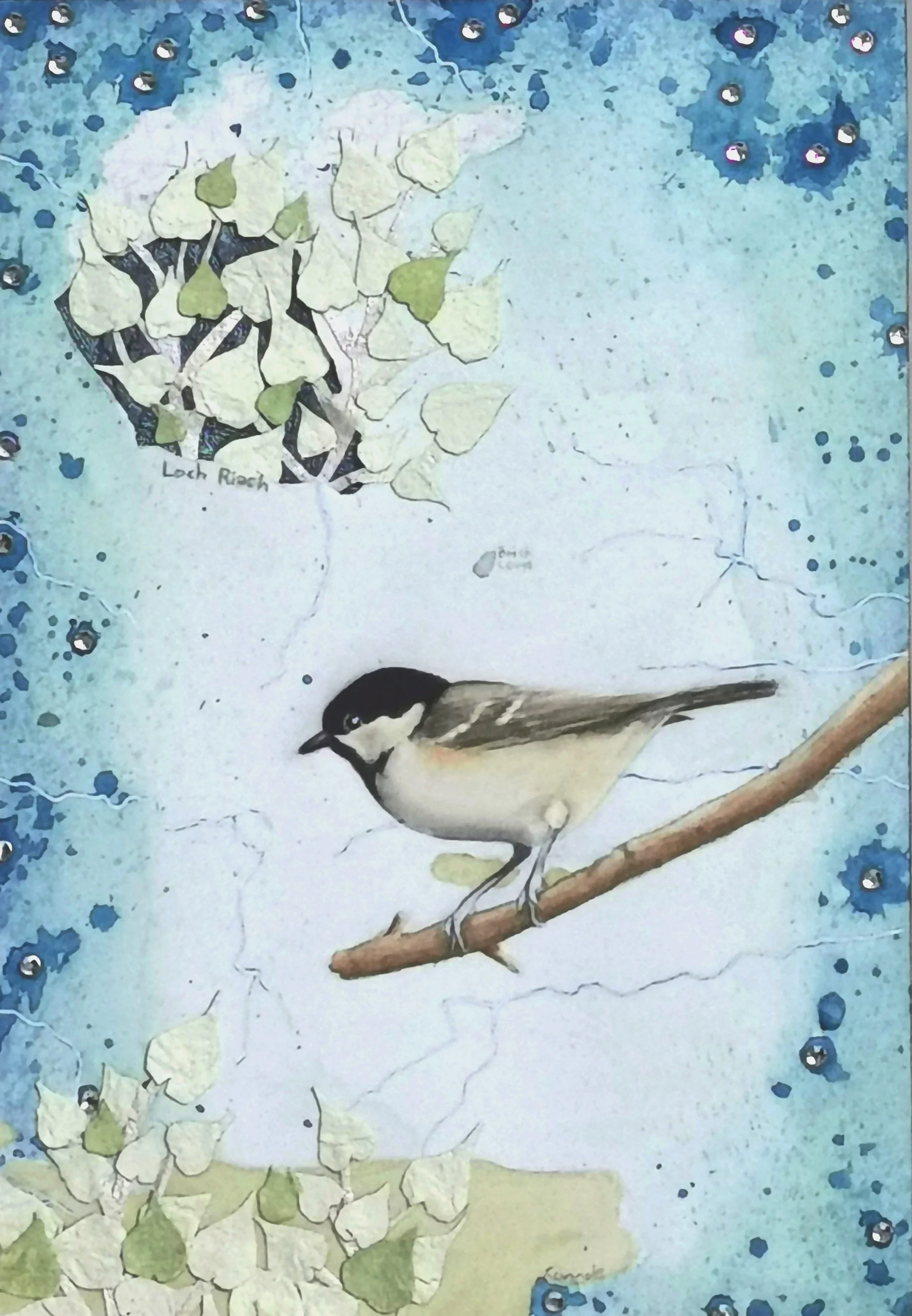 Coaltit, Watercolour on Paper, Sold