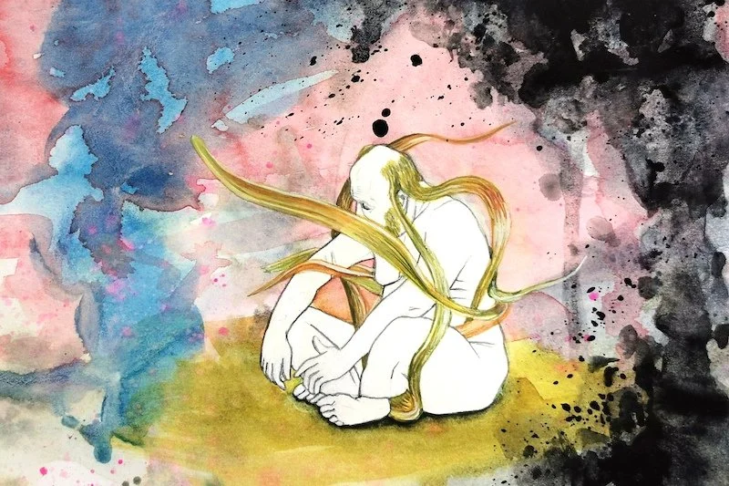 Contemplation, Watercolour on Paper