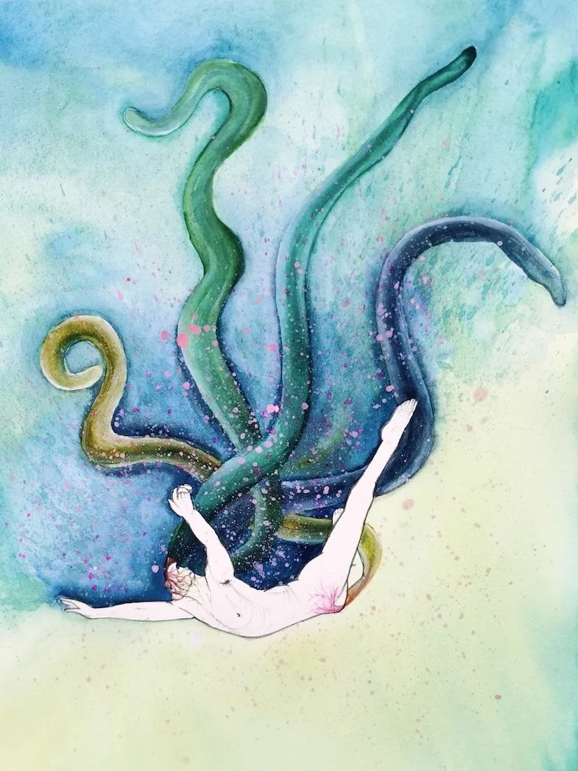 Freefall, Watercolour on Paper