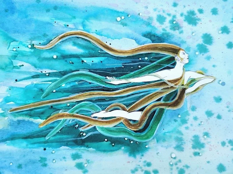 Confidence, Watercolour on Paper, Sold