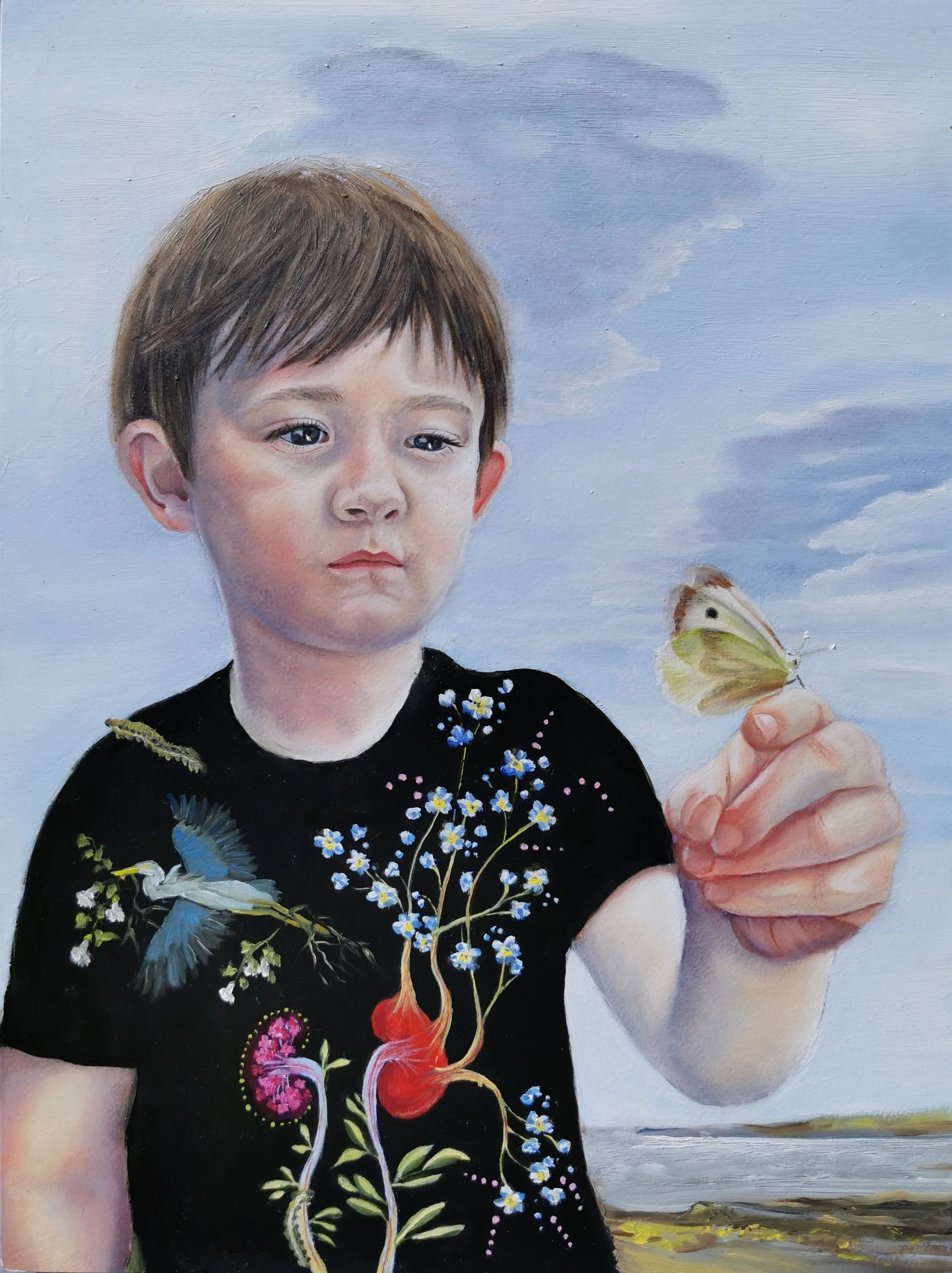 Healing Garden, Oil on Board