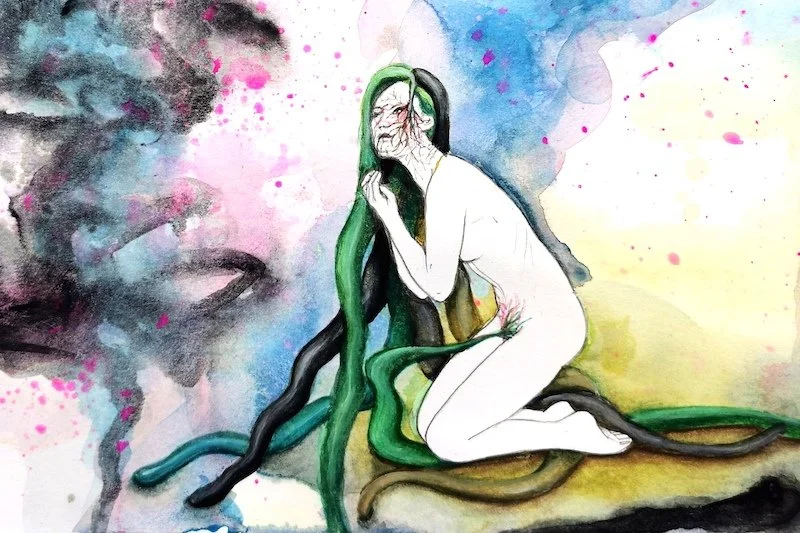 Attachment, Watercolour on Paper
