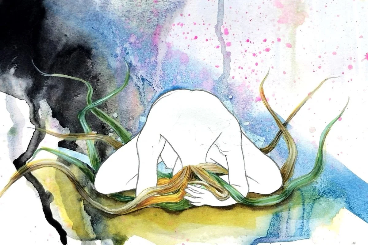 Lament, Watercolour on Paper