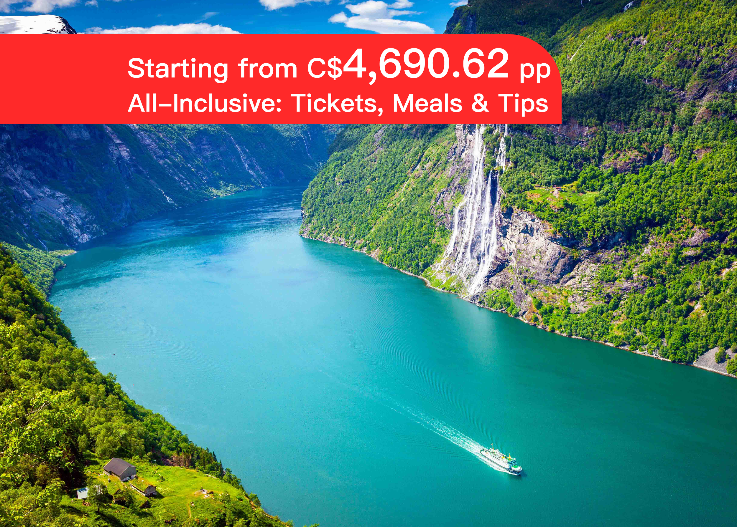 <11 Days, 9 Nights> Four Nordic Countries, Estonia, Twin Fjords & Twin Cruises