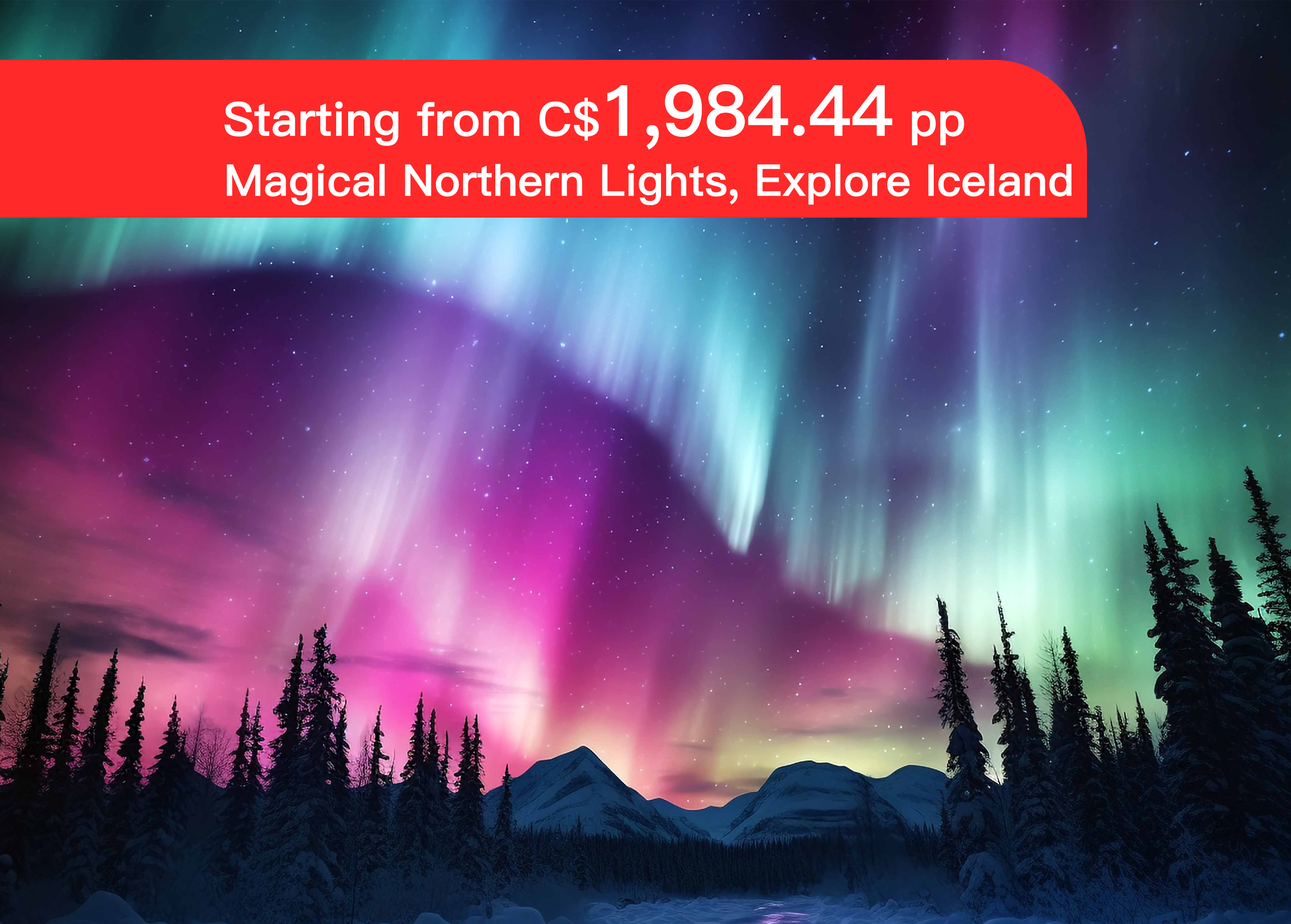 <7 Days, 5 Nights> Magical Northern Lights & Iceland Tour