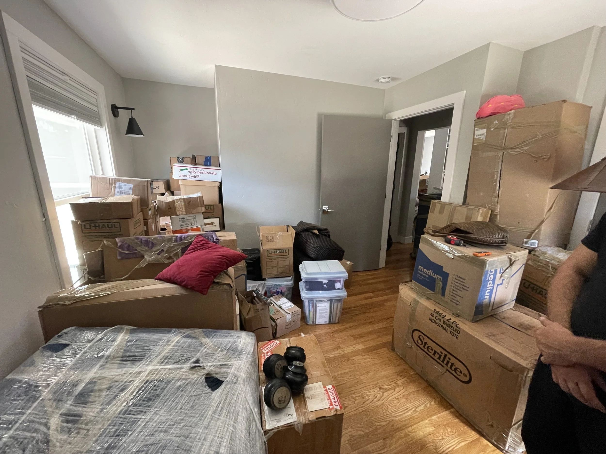 moving boxes in office