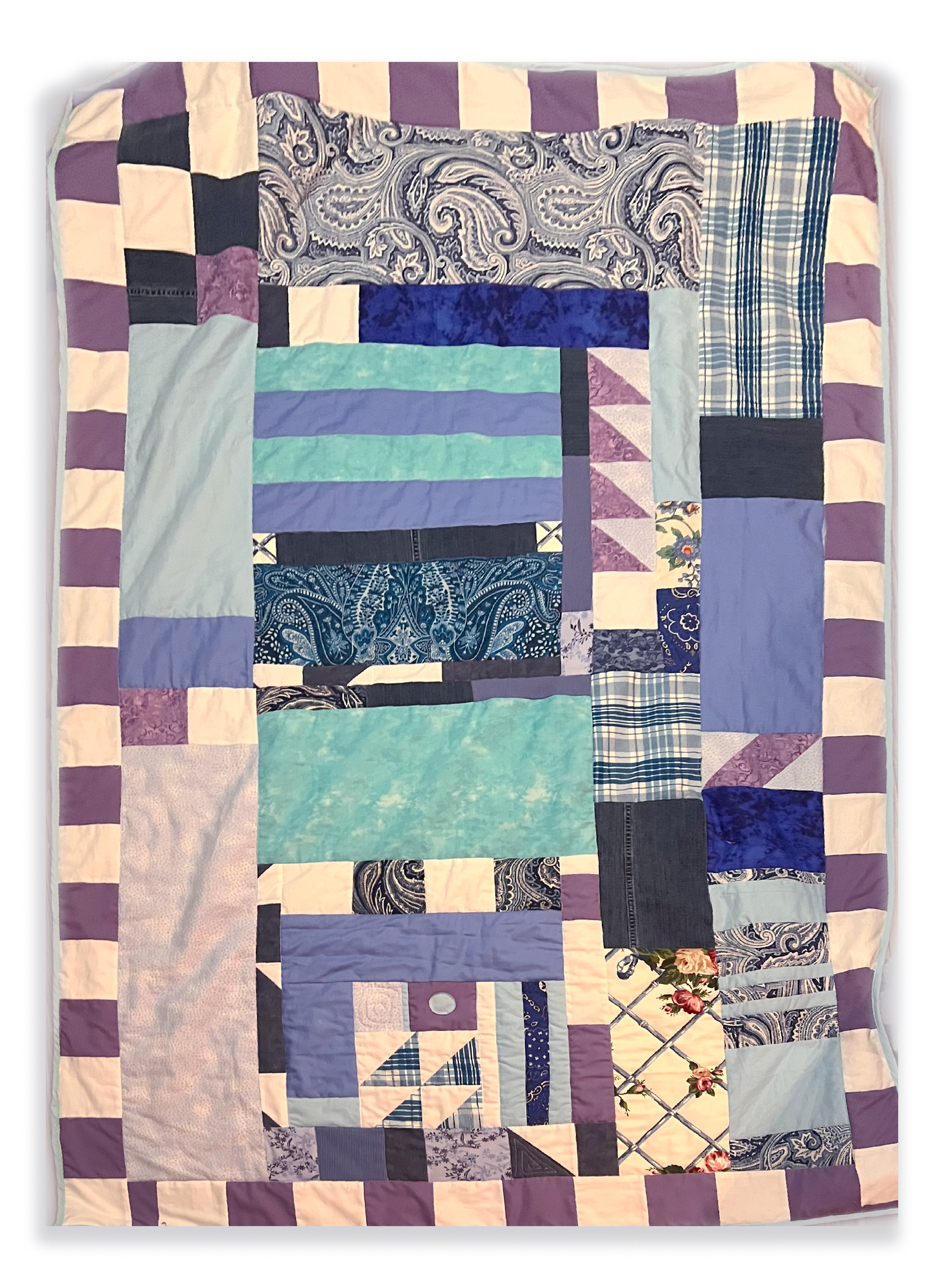Blue/Purple Mosaic Quilt