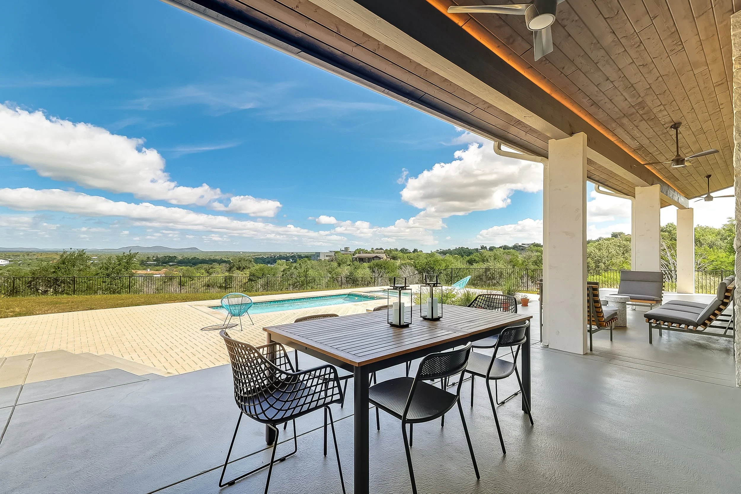 Covered patio looking outward. gorgeous hill country view..jpg