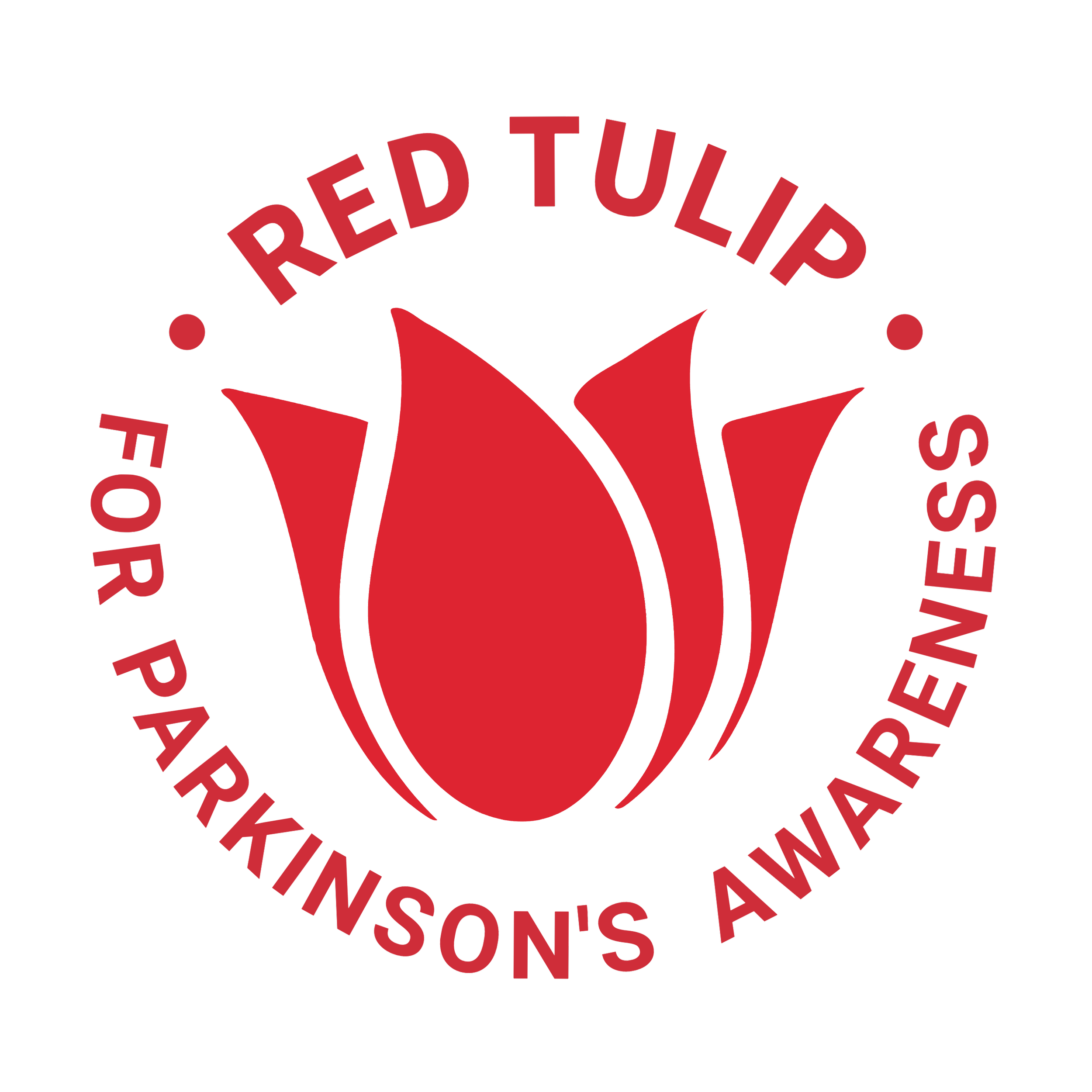 (FREE) Red Tulip For Parkinson's Awareness Downloadable Logo