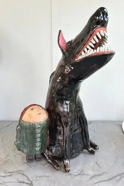 SPIRIT ANIMAL - CONE 10 16.5" h x 10" w. High Fire Glaze
