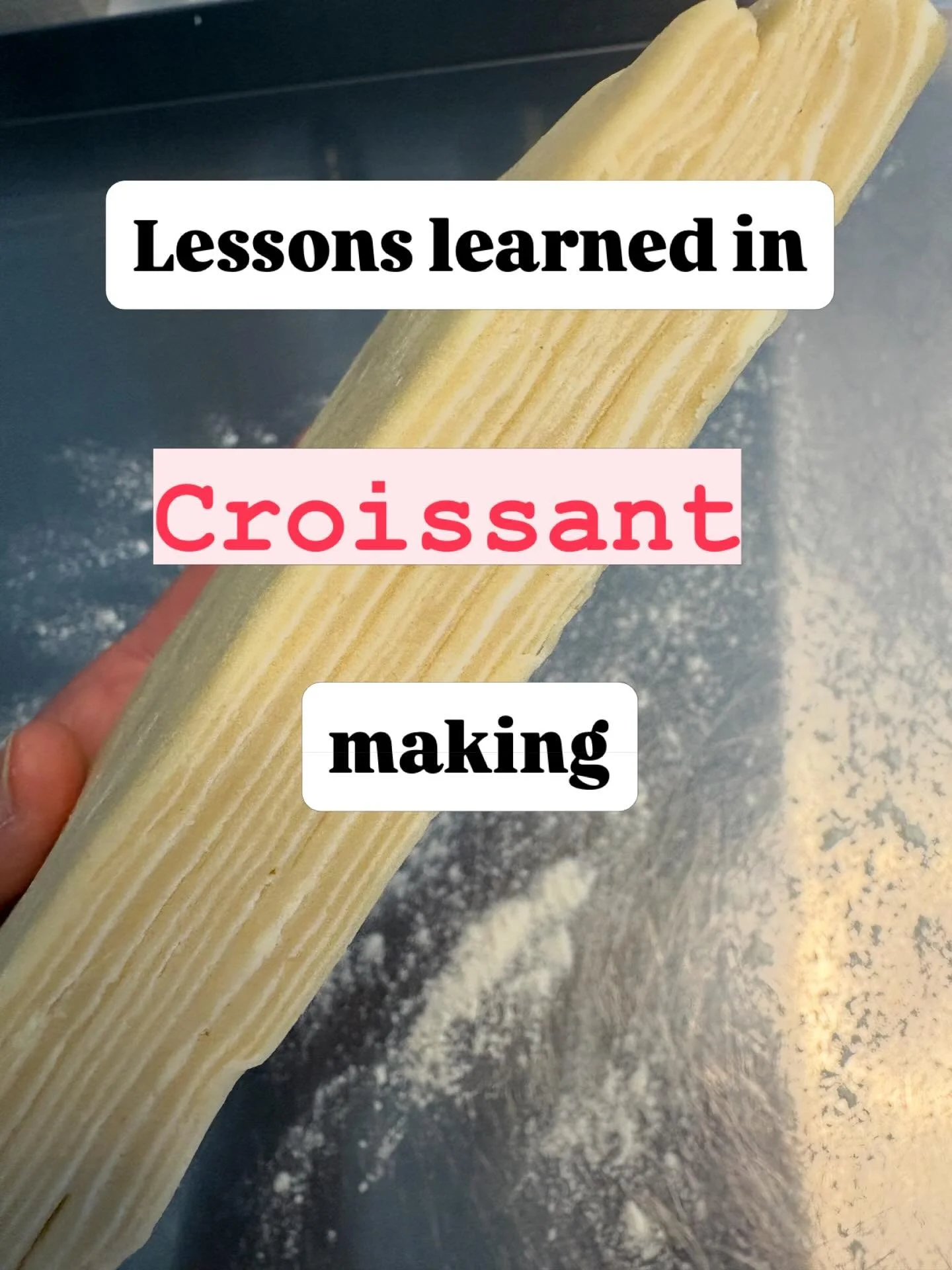 New in my micro bakery: Croissants 🥐

Nothing good comes easy&hellip; especially without a dough sheeter 😅💪🏽
Lots of rolling, folding, and test bakes later &mdash; they&rsquo;re finally here!

Flaky, buttery, and extra nice flavor due to the sour