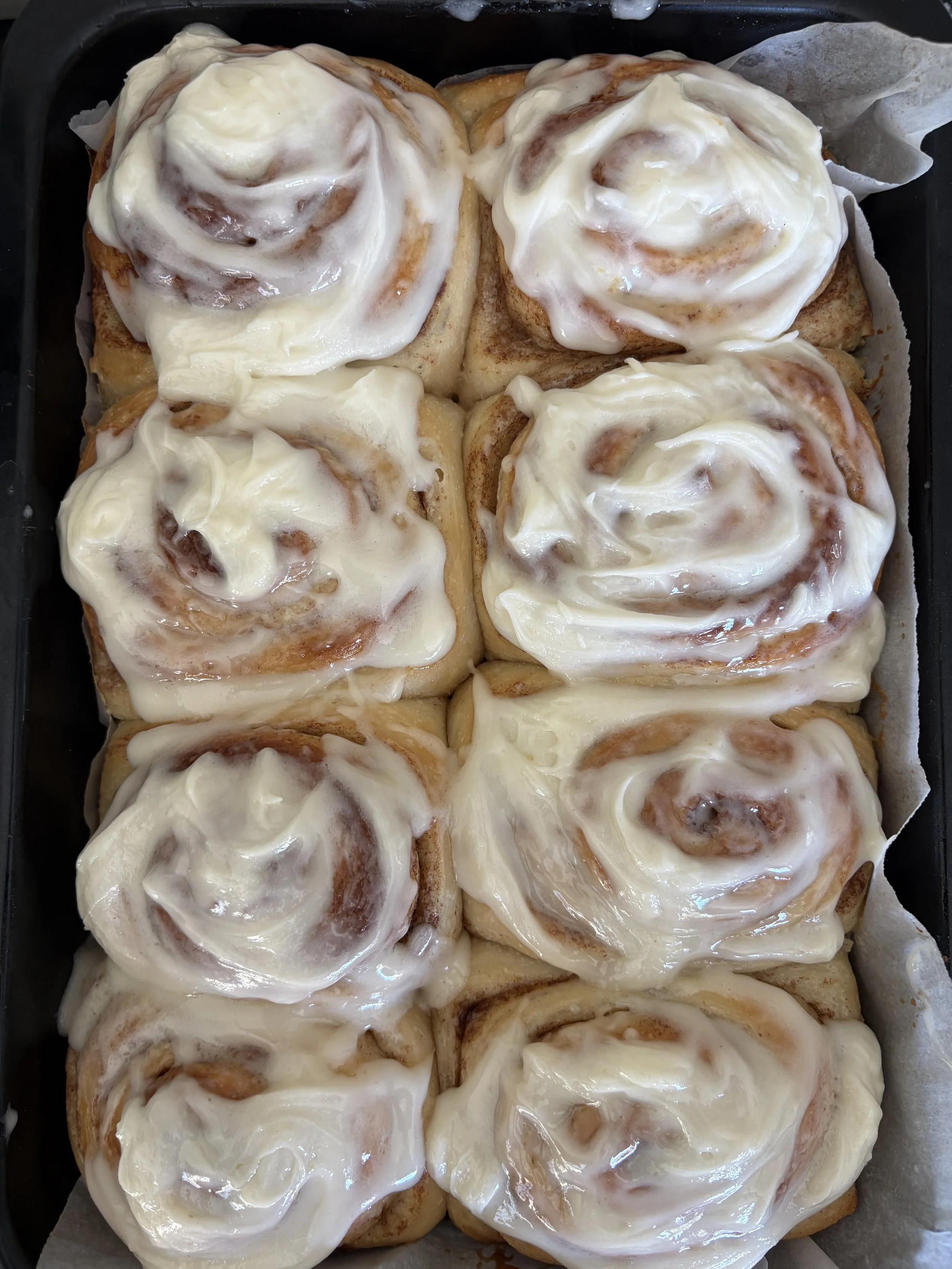Sourdough Cinnamon Roll with Vanilla or Coffee Glaze