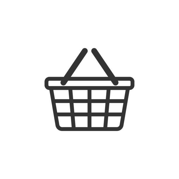 Icon of a shopping basket with a handle.