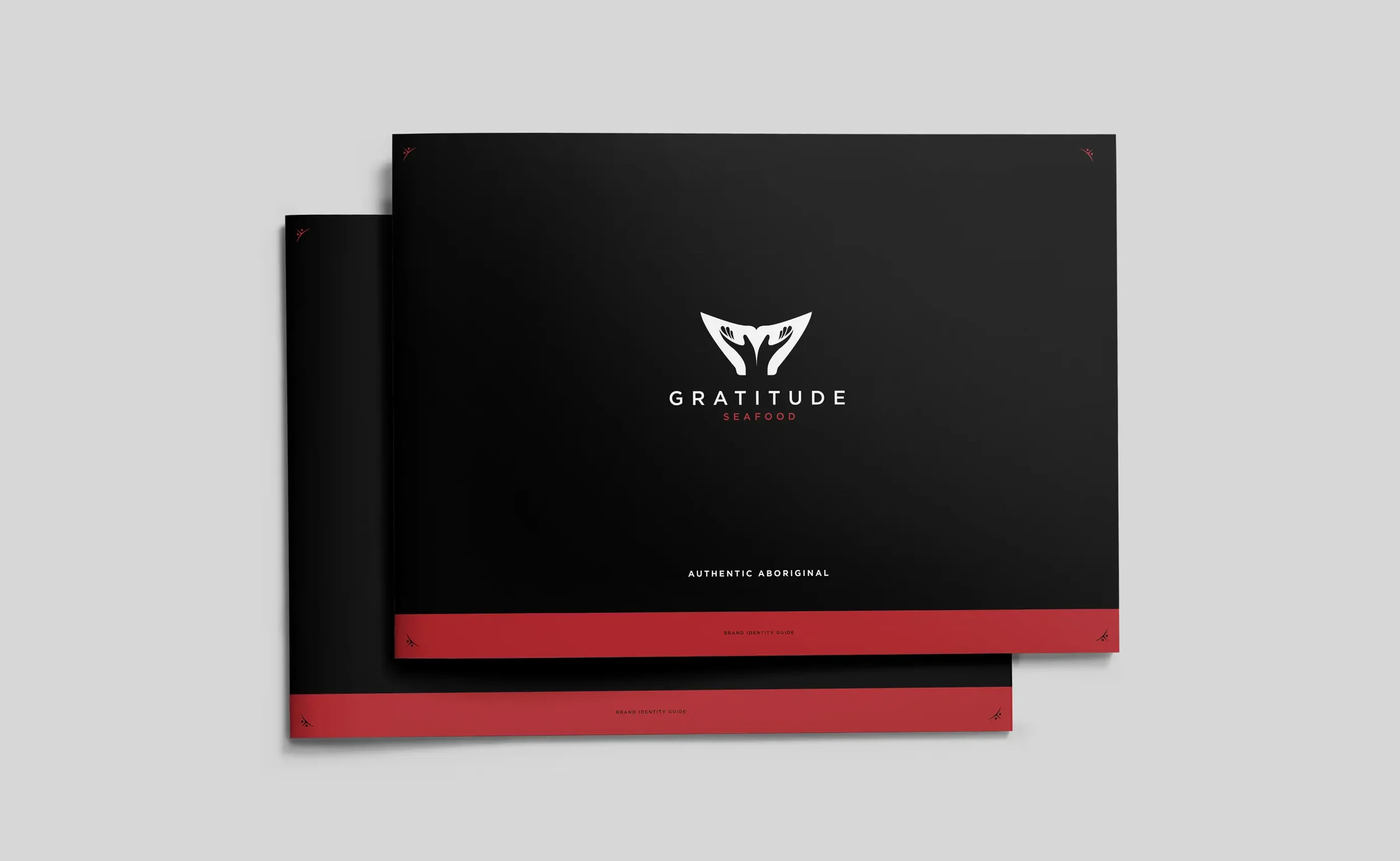 The cover of a brand guideline for Gratitude Seafood