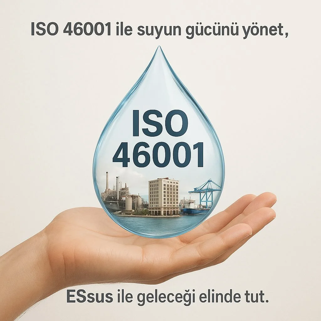 Su, geleceğin en kritik kaynağı.
ISO 46001 Su Verimliliği Y&ouml;netim Sistemi, otellerin, fabrikaların ve tersanelerin artık g&ouml;z ardı edemeyeceği bir standart haline geldi.
ESsus S&uuml;rd&uuml;r&uuml;lebilirlik, Antalya merkezli uzman ekibiyle