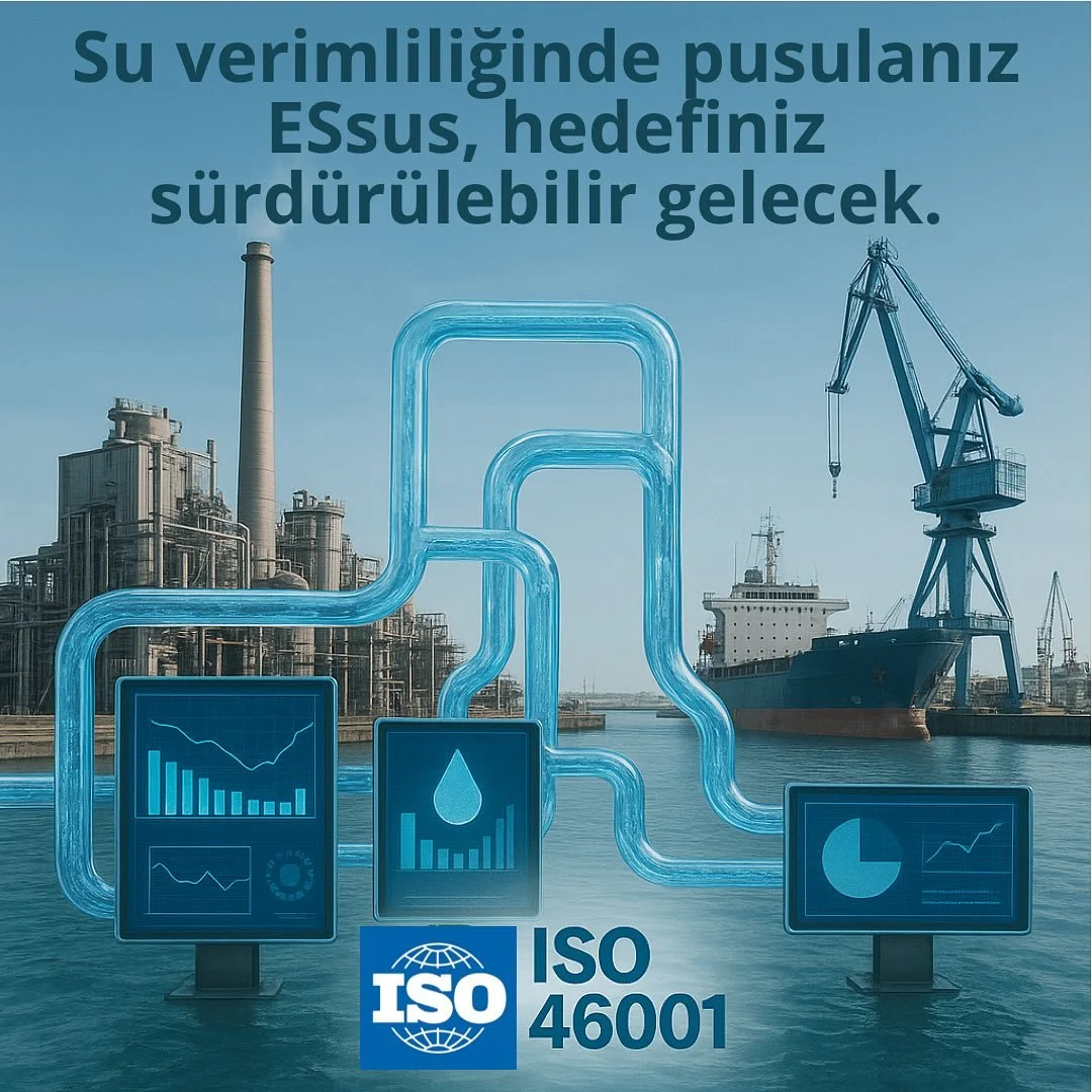 ISO 46001 Su Verimliliği Y&ouml;netmeliği, işletmelerin su t&uuml;ketimini planlı ve &ouml;l&ccedil;&uuml;lebilir şekilde y&ouml;netmesini gerektiren yeni bir d&ouml;nemi başlatıyor. Bu standart &uuml;zerine &ccedil;alışma yapmak artık bir tercih değ