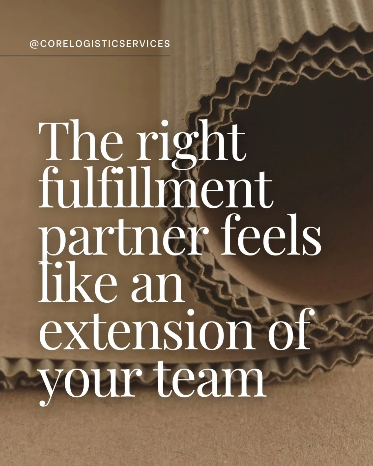 This is how we view ourselves. Your partner in fulfillment.

Through good communication and a collaborative effort to send your packages out the way you want, we aim for zero friction between our entities.

You work hard for every one of your custome