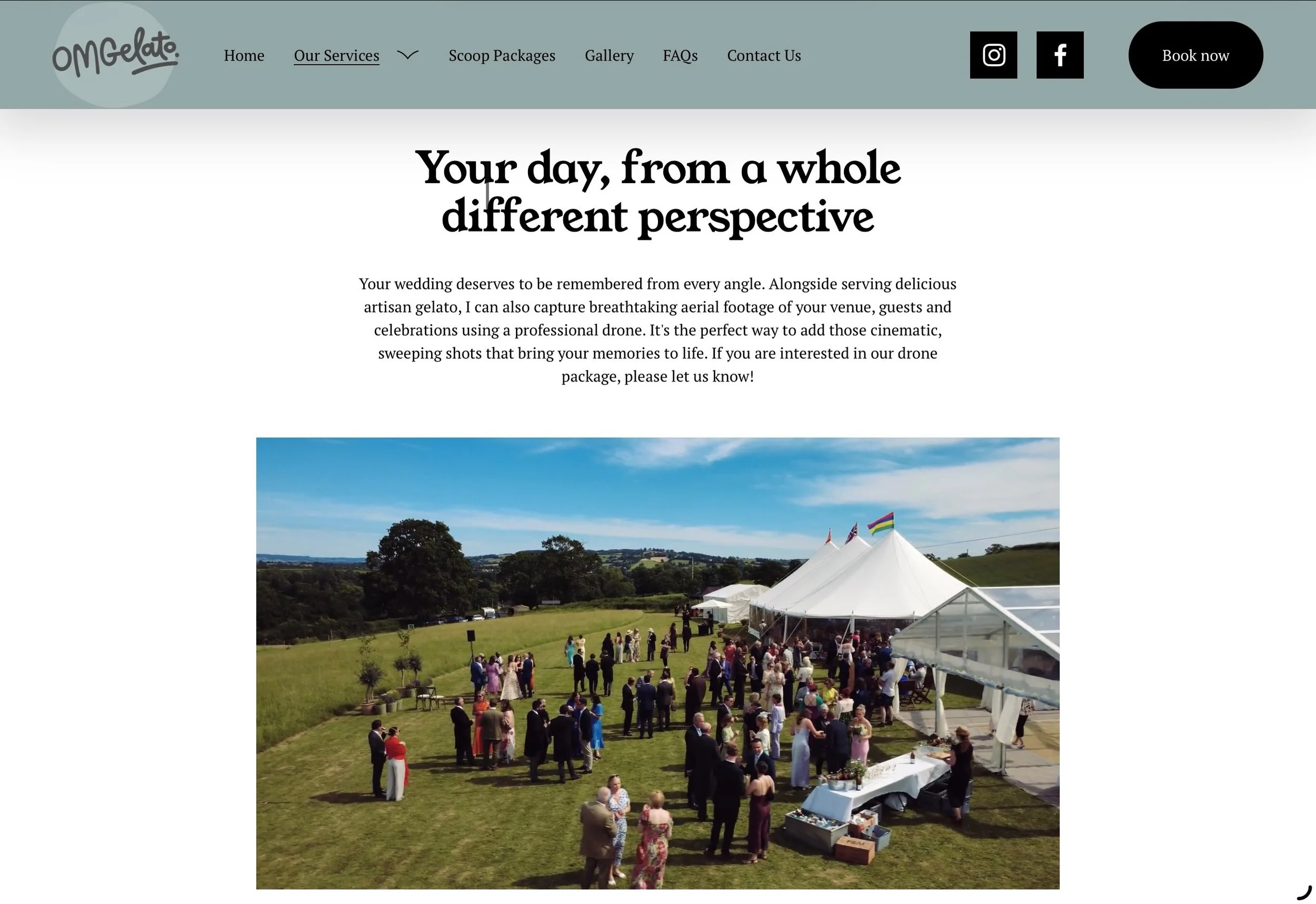 🍦More than just incredible gelato&hellip;

When you book OMGelato, you&rsquo;re not just getting delicious gelato served from a beautiful vintage trike&hellip;

You can also relive your special day from the sky! ✨

I&rsquo;ve recently added a Drone 