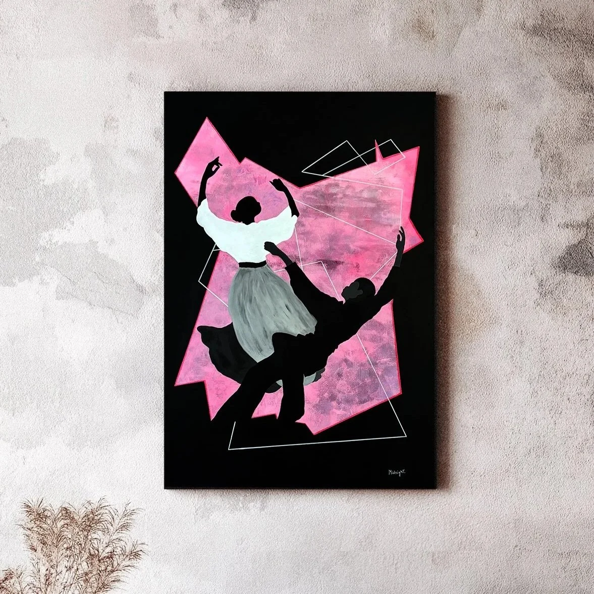 Acrylic painting on canvas.