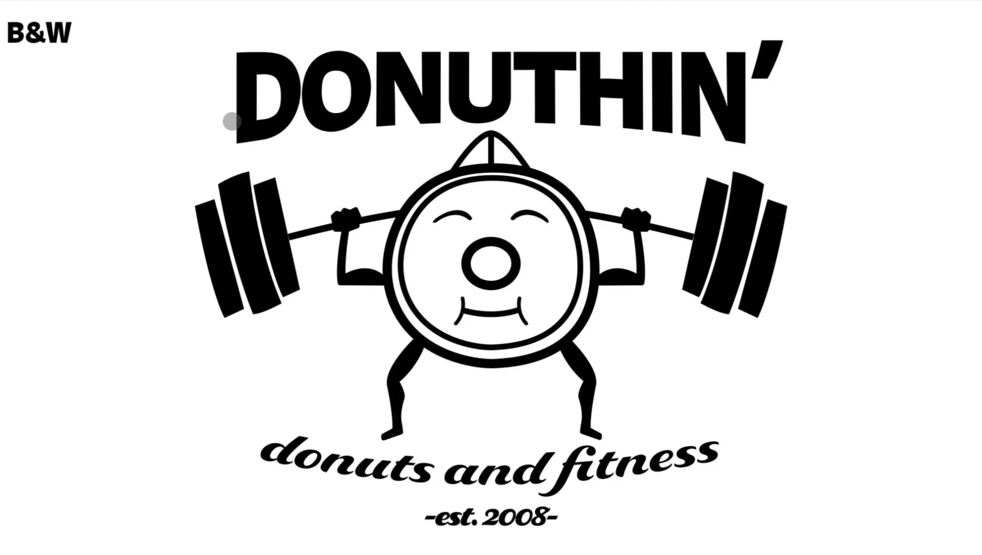 Donut company mockup B&W