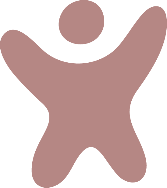 Simplified human figure with outstretched arms and raised head, represented by a stylized icon.