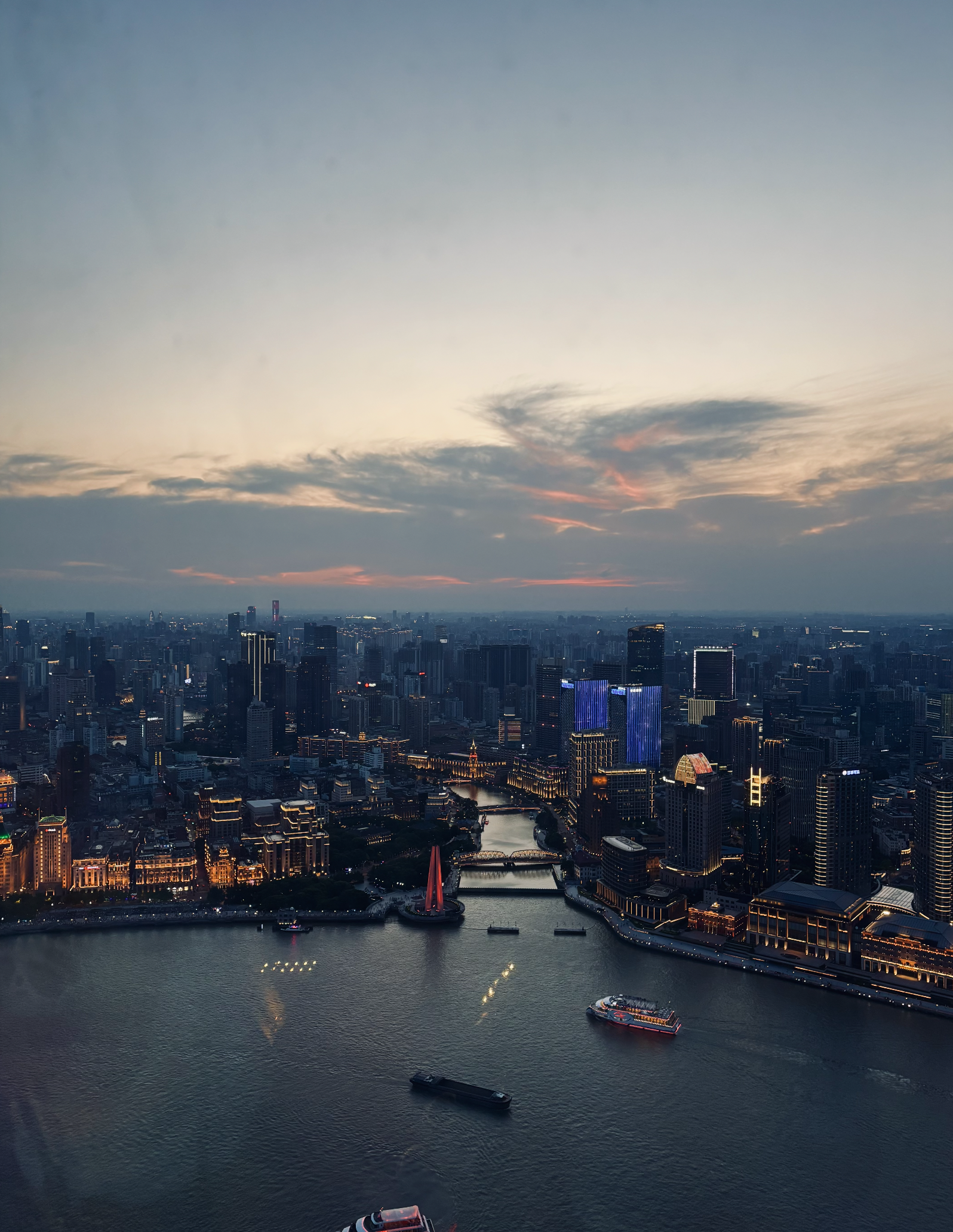 View from the Oriental Pearl Tower in Shanghai, China