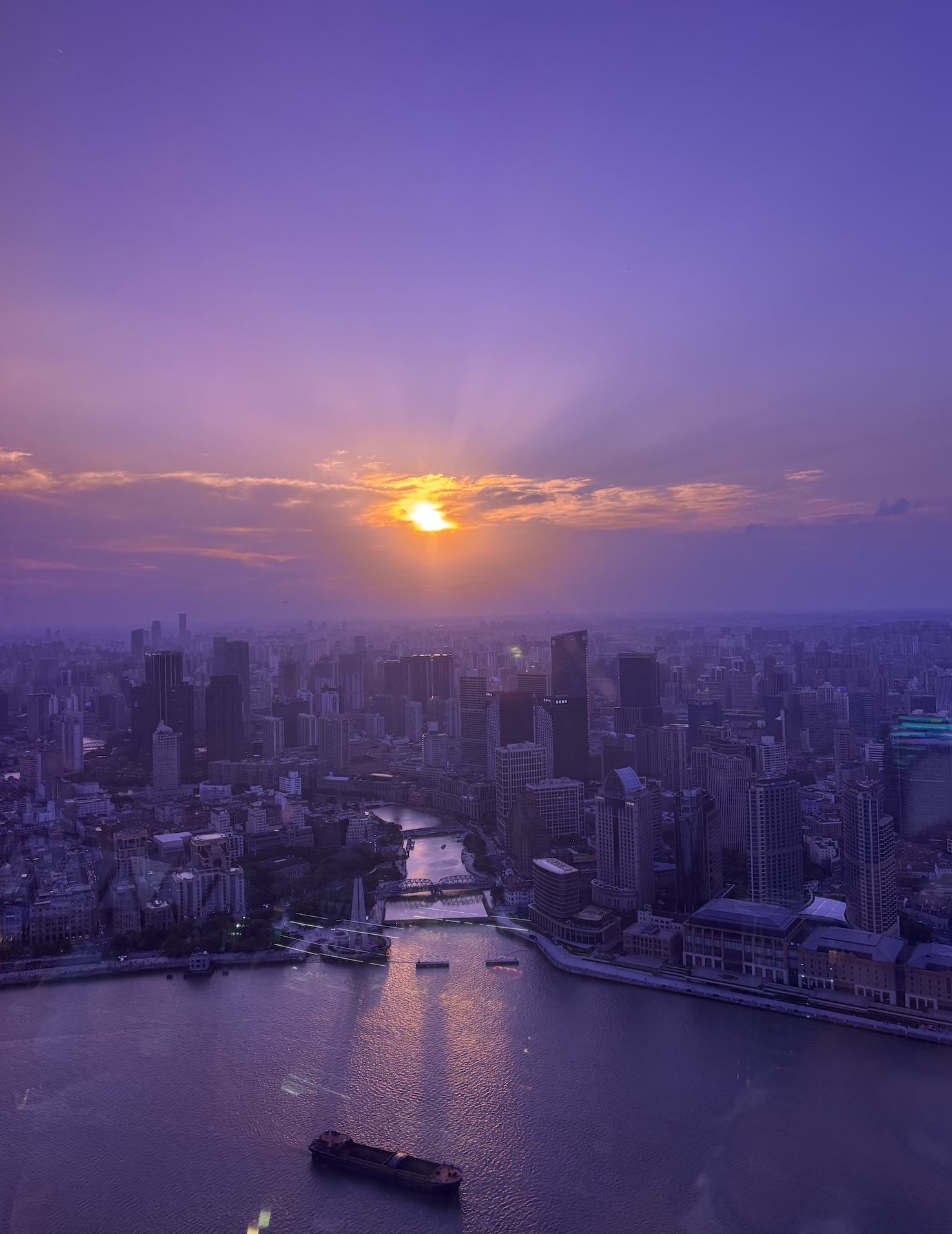 View from the Oriental Pearl Tower in Shanghai, China
