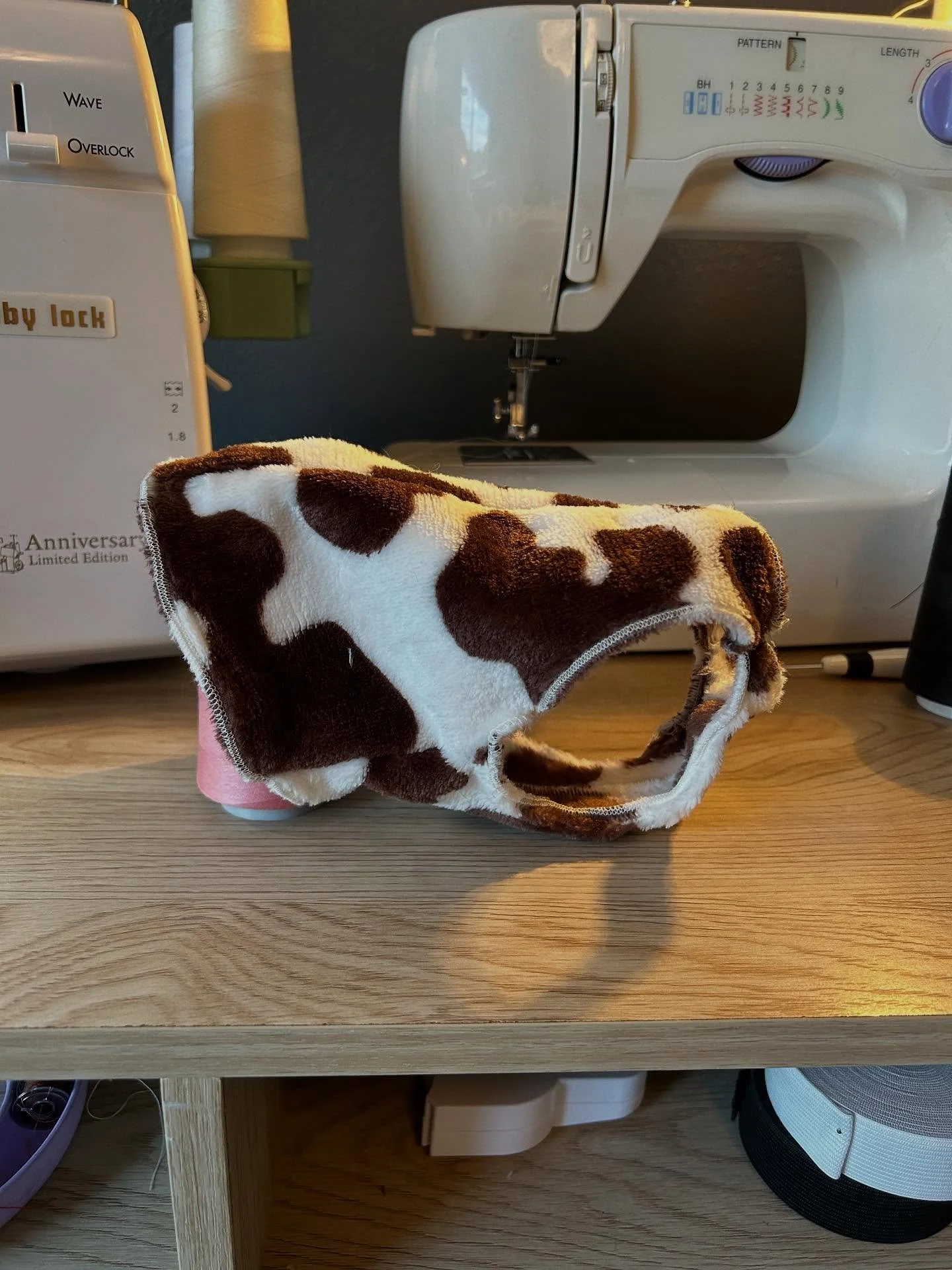 Mini size brown cow fleece