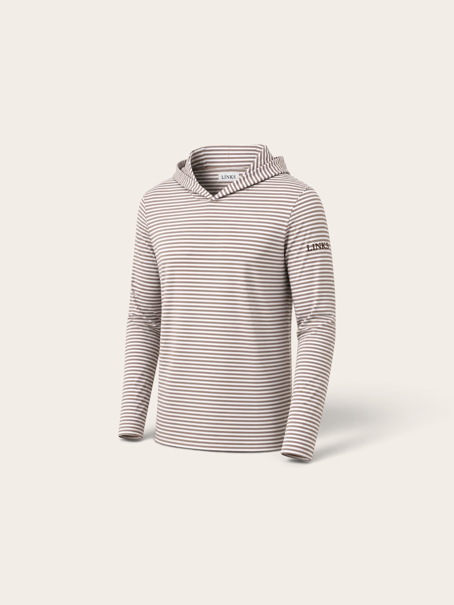 Brown Stripe Hybrid Hoodie