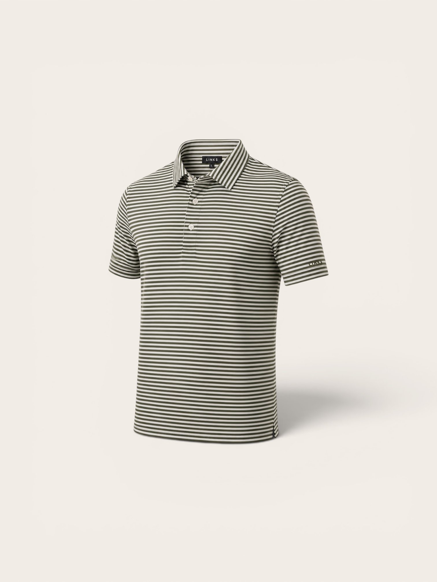 Khaki Summer Stripe Polo