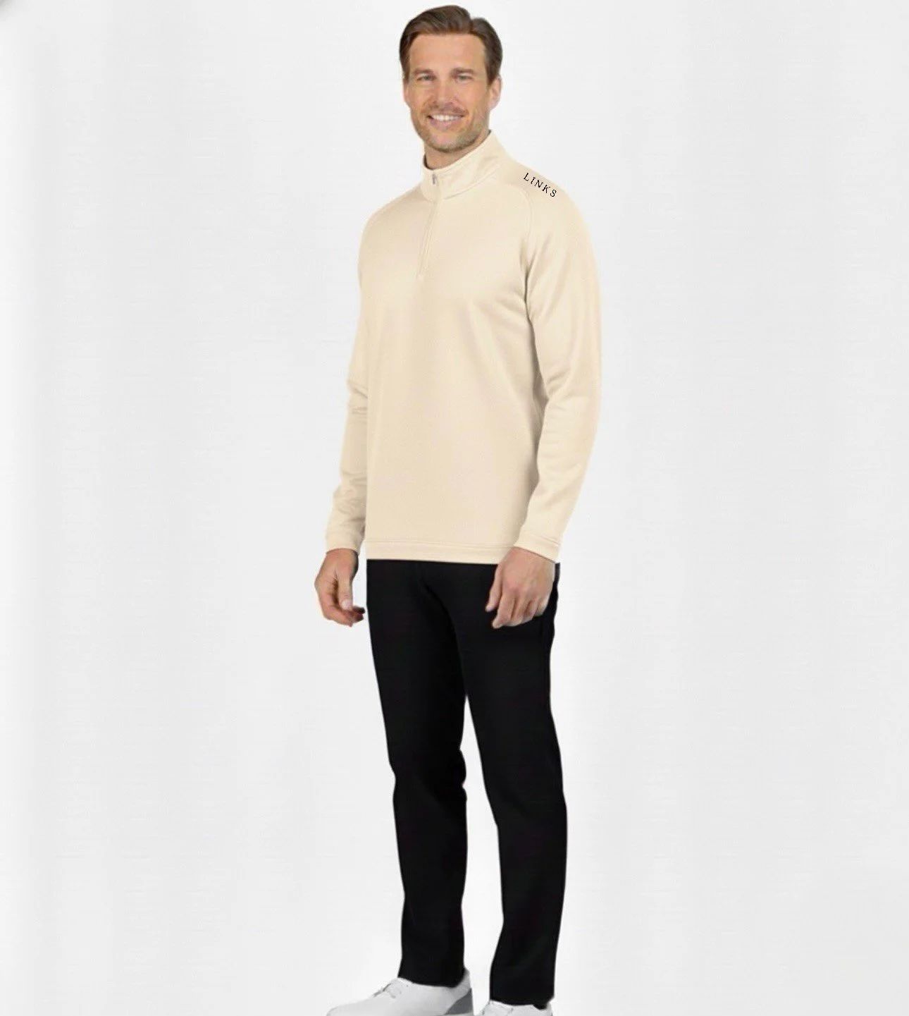 Beige Performance 1/4 Zip
