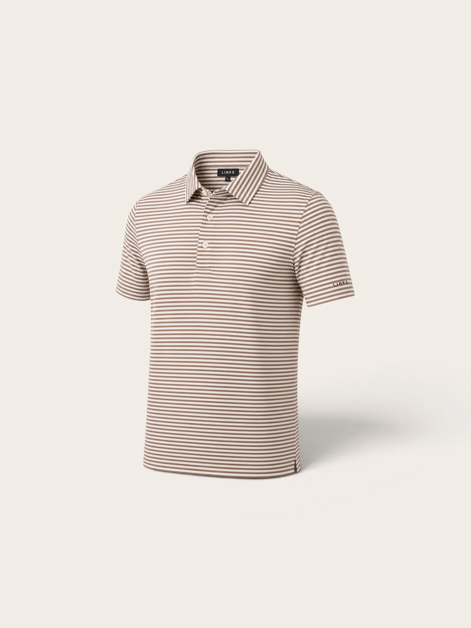 Brown Summer Stripe Polo
