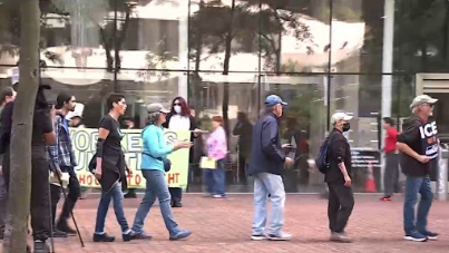 ‘ICE turned my workplace into a place of terror’: Seattle federal building workers picket ICE raids
