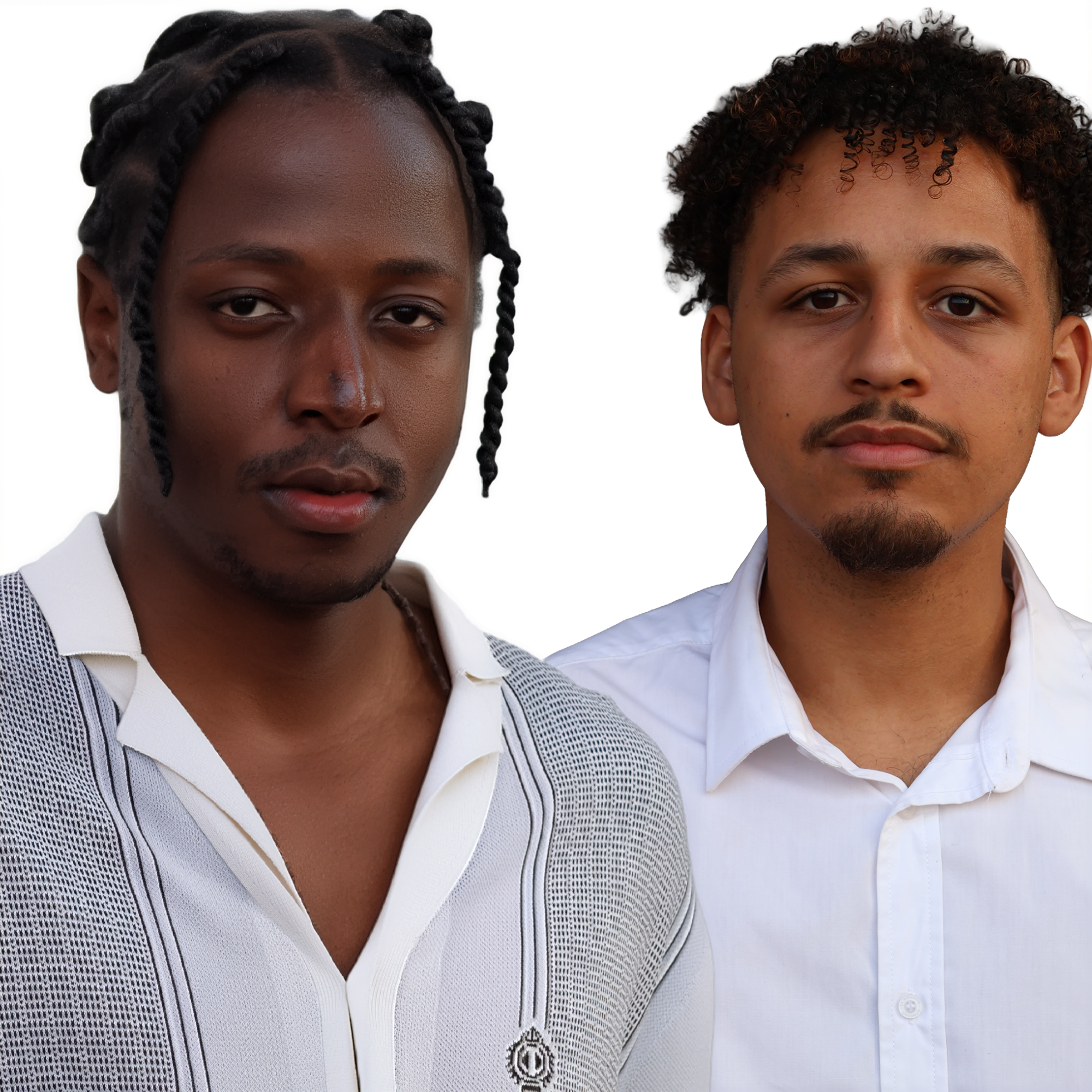 Raul Tovela to the left. Mario Antonio to the right.