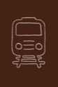 Une icône de train en ligne simple