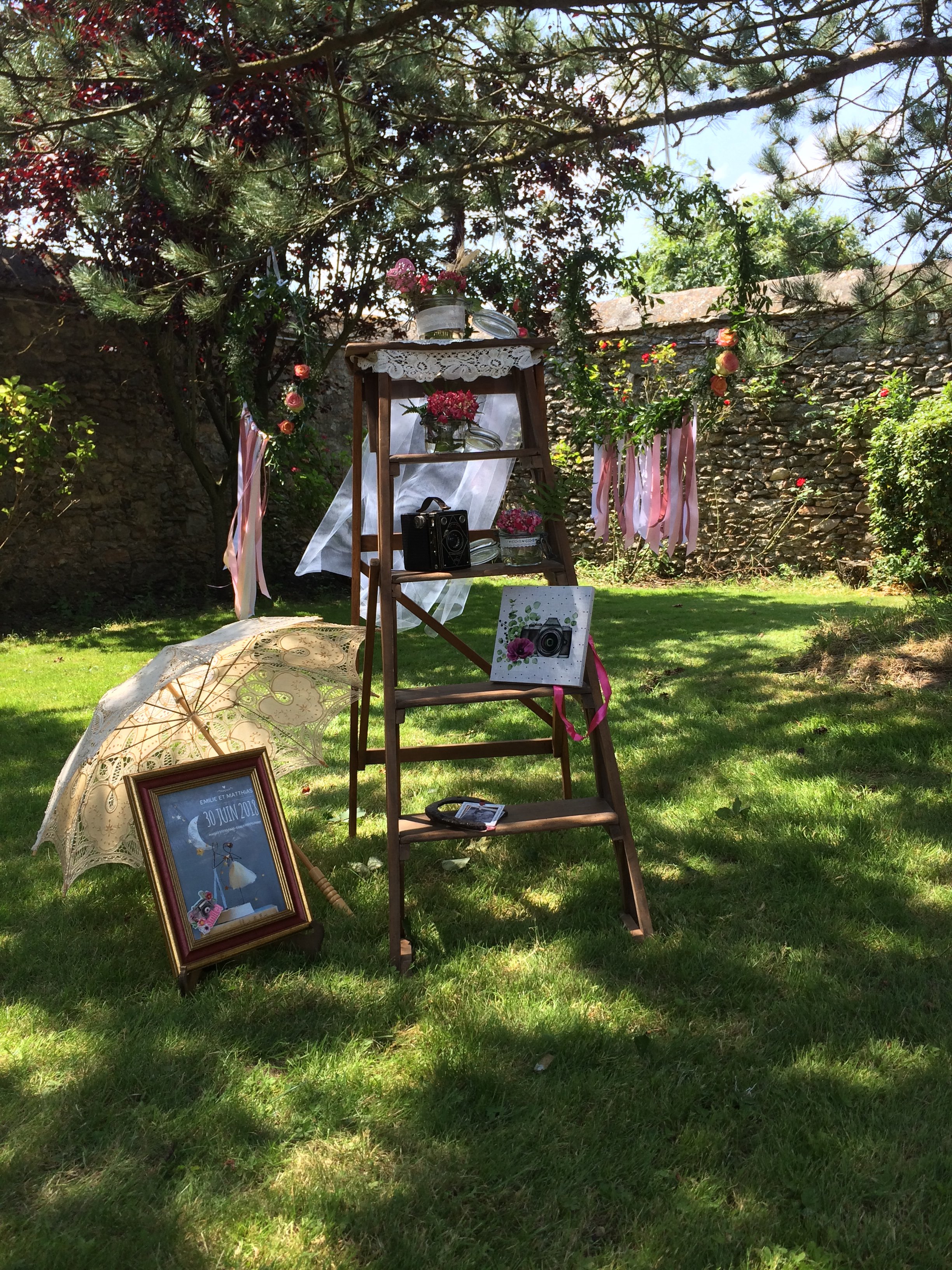 Cocktail de mariage organisé dans les jardins des Hauts de Pardaillan.