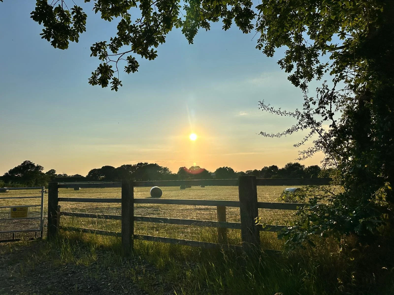 A sunset view of one of our local walks