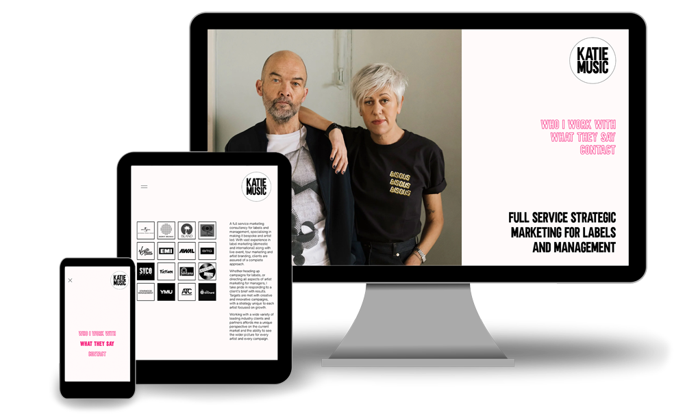 Katie Music music consultant website preview