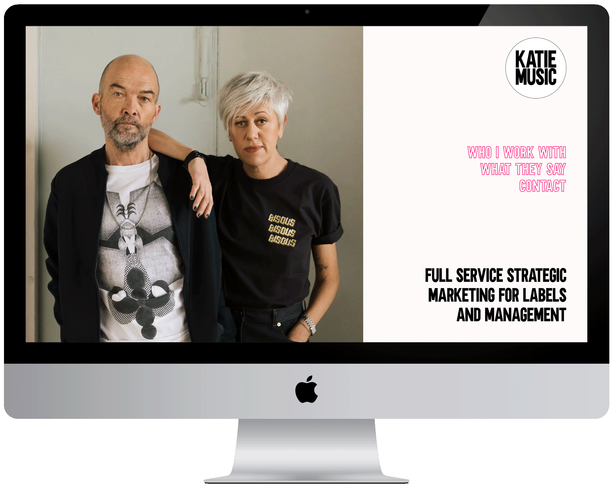 Katie Music music consultant website home page sample