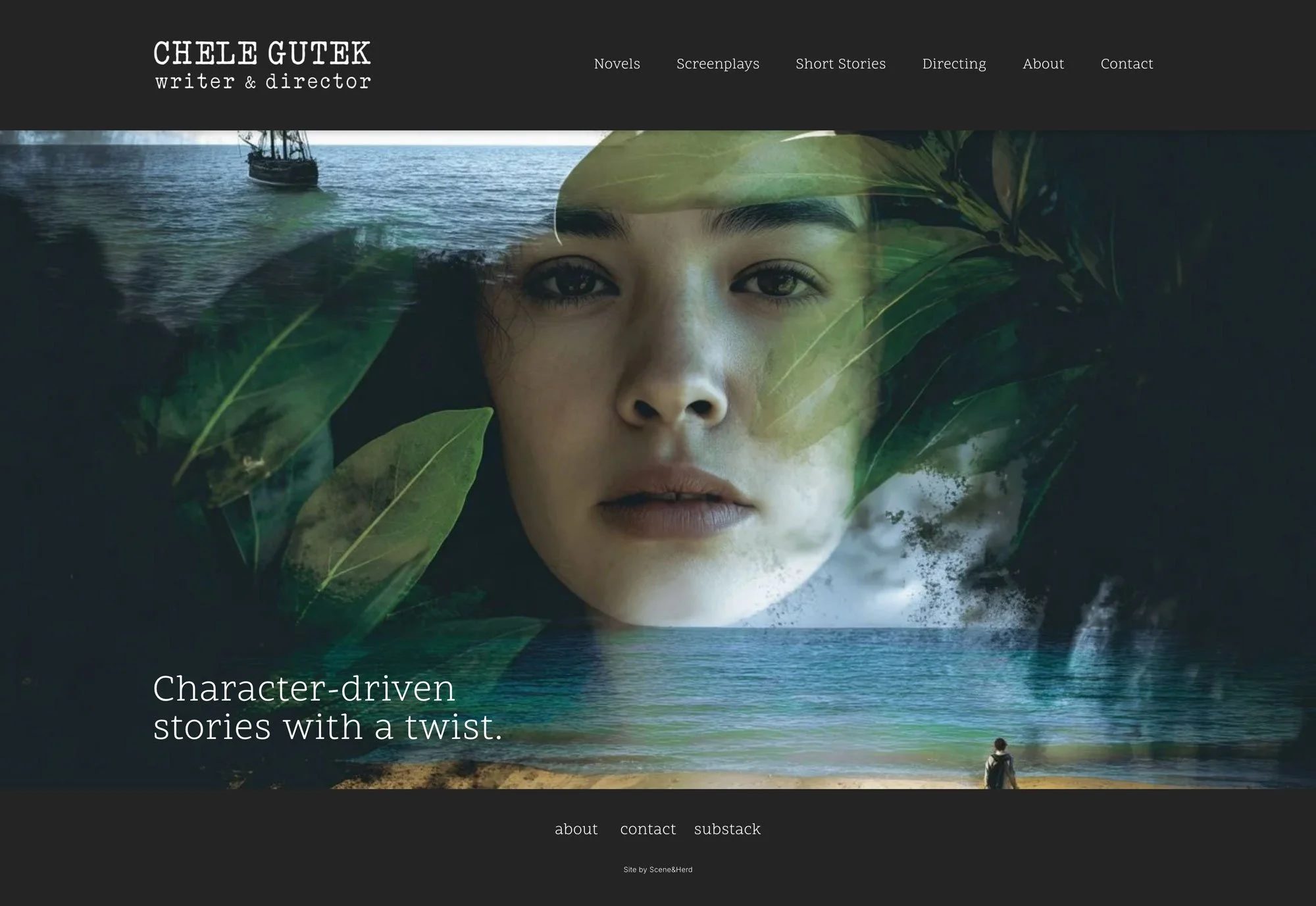 Writer website home page
