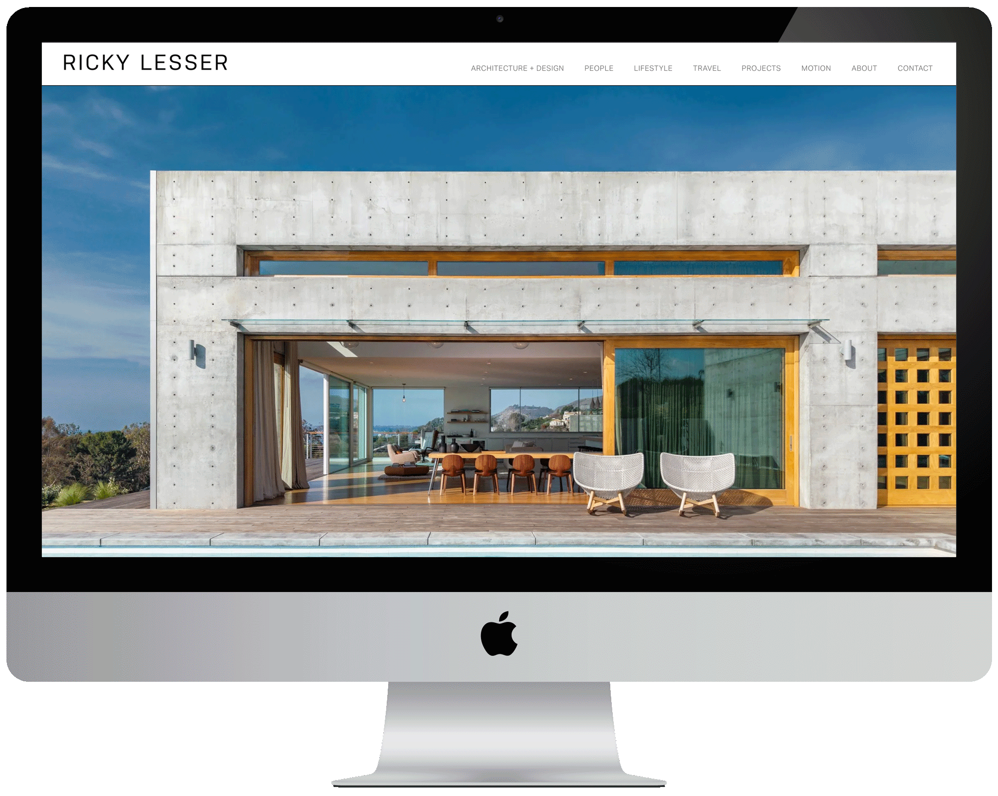 Ricky Lesser photographer website home page sample